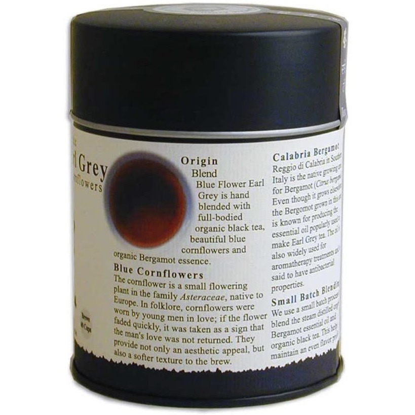 The Tao Of Tea, Blue Flower Earl Grey Black Tea, Loose Leaf, 3.5 Ounce Tin