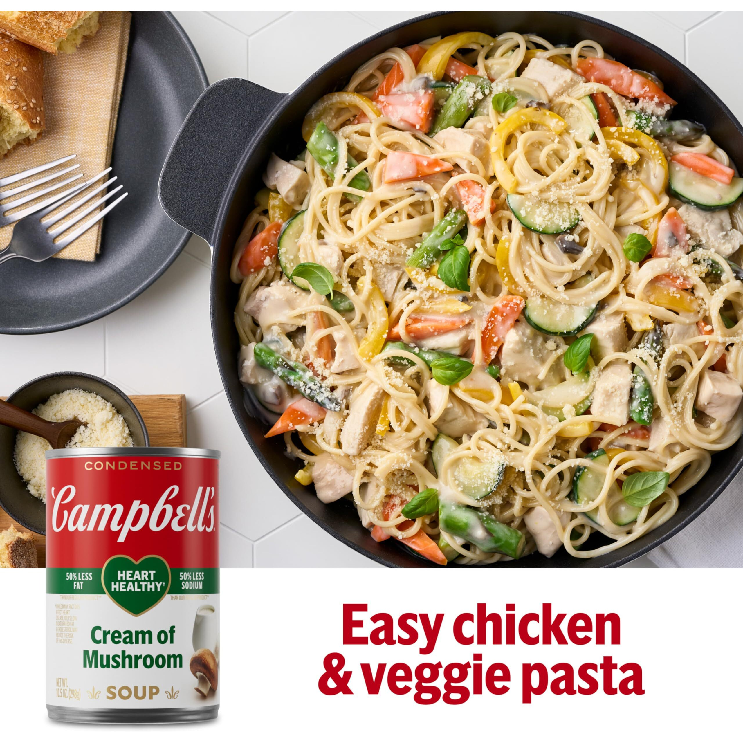 Campbell's Condensed Healthy Request Cream Of Mushroom Soup, 10.5 Oz. Can (Pack Of 12)