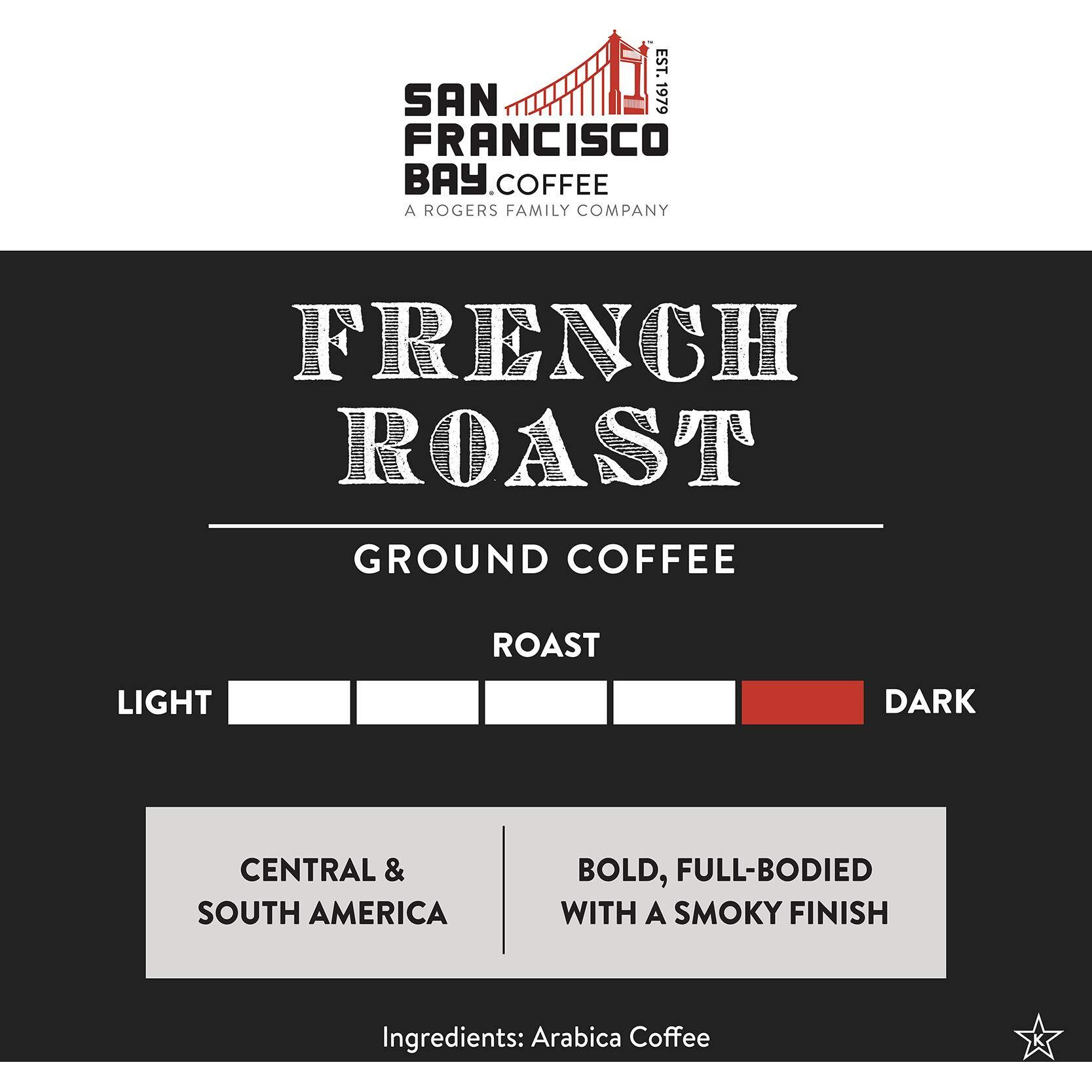 San Francisco Bay Ground Coffee - French Roast (28Oz Bag), Dark Roast