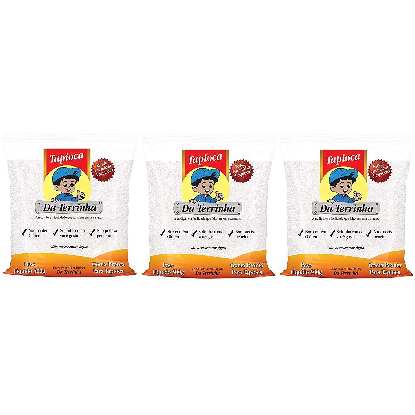 "&quotTapioca Da Terrinha - Terrinha - Hydrated Tapioca - 17.64 Oz (Pack Of 3) | Tapioca Hidratada Da Terrinha - 500G""