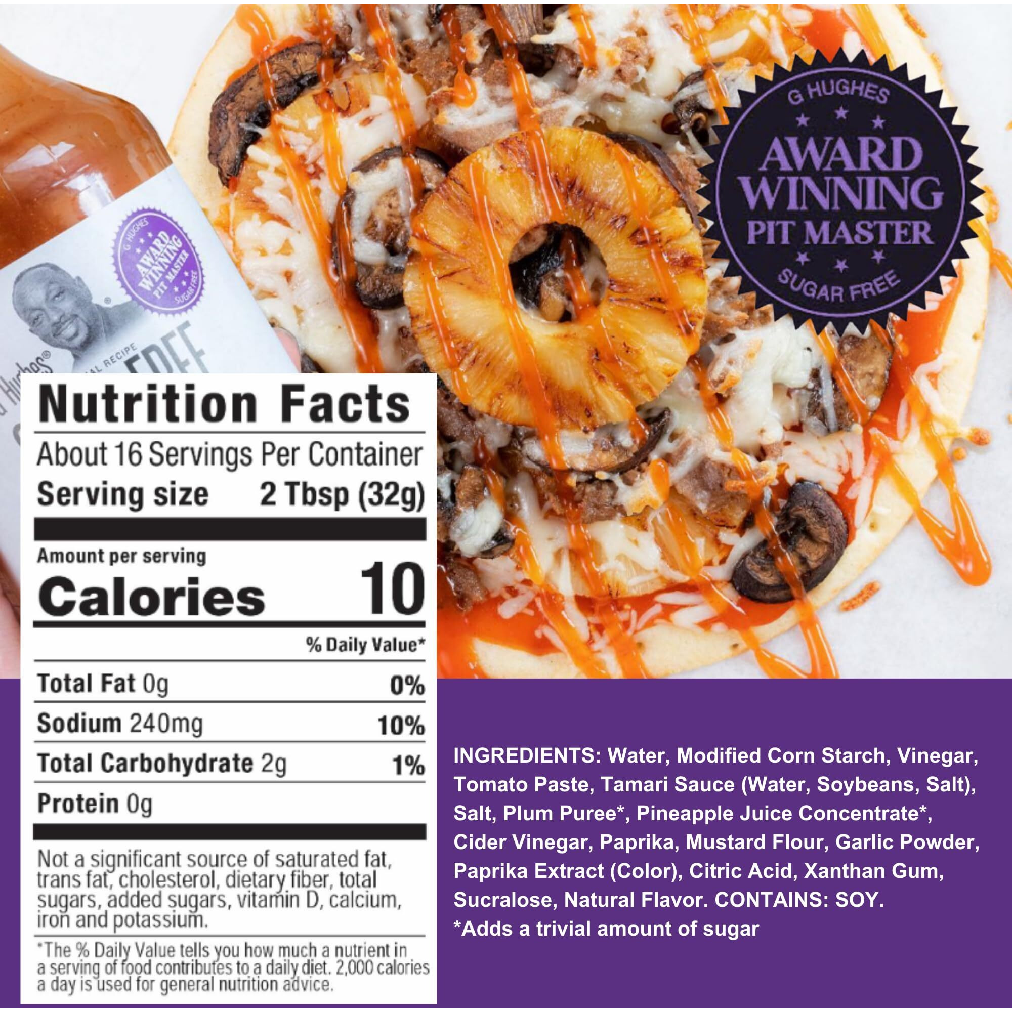 G Hughes Sugar Free, Polynesian Sauce - Sugar Free Dipping Sauce, G Hughes Sugar Free Sauces, Gluten-Free Bbq Sauce, Low Carb Sauce, Vegetarian Sauces, G Hughes Bbq Sauces- 18 Oz (3-Pack)