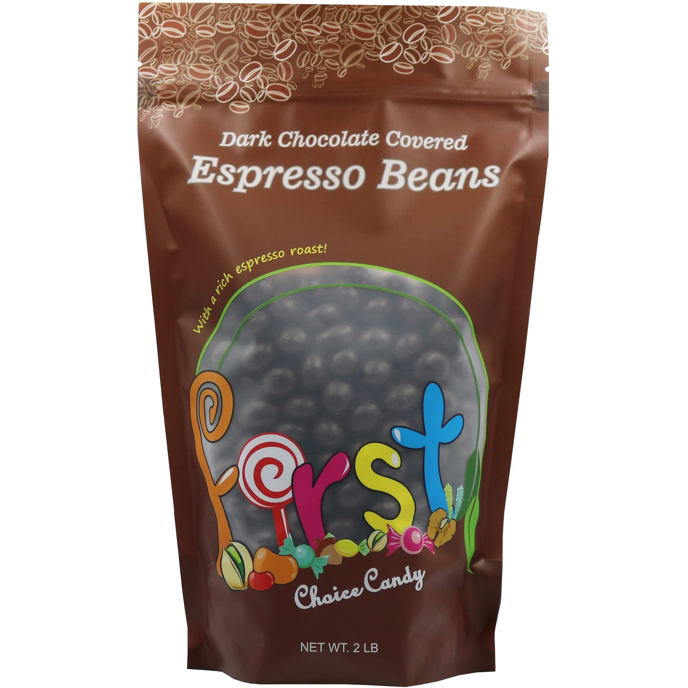 Dark Chocolate Covered Roasted Espresso Coffee Beans 2 Pound