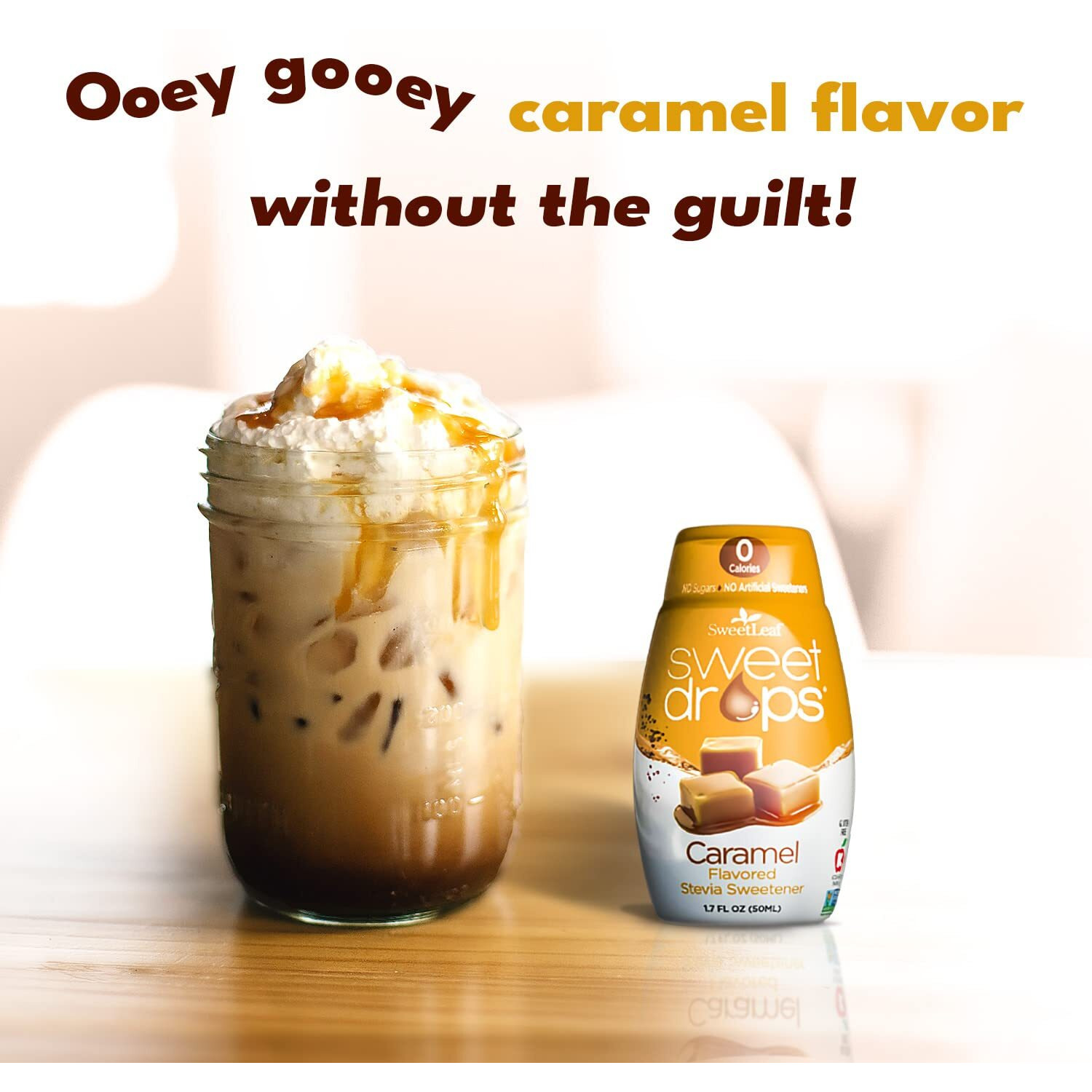 Sweetleaf Sweet Drops Caramel Stevia Liquid Sweetener - Flavor Foods, Keto Coffee With Sugar Free, 0 Calorie, Non-Glycemic Response Sweetleaf Stevia Drops, 1.7 Fl Oz Ea (Pack Of 6)