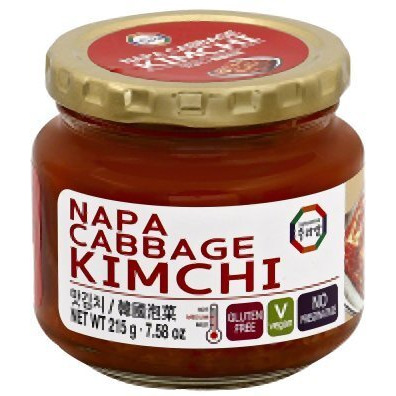 Korean Bottled Kimchi, Original Authentic Tasteful Bottle Napa Cabbage Kimchi, Vegan Gluten Free [No Preservatives] - 7.58 Oz (1 Bottle)