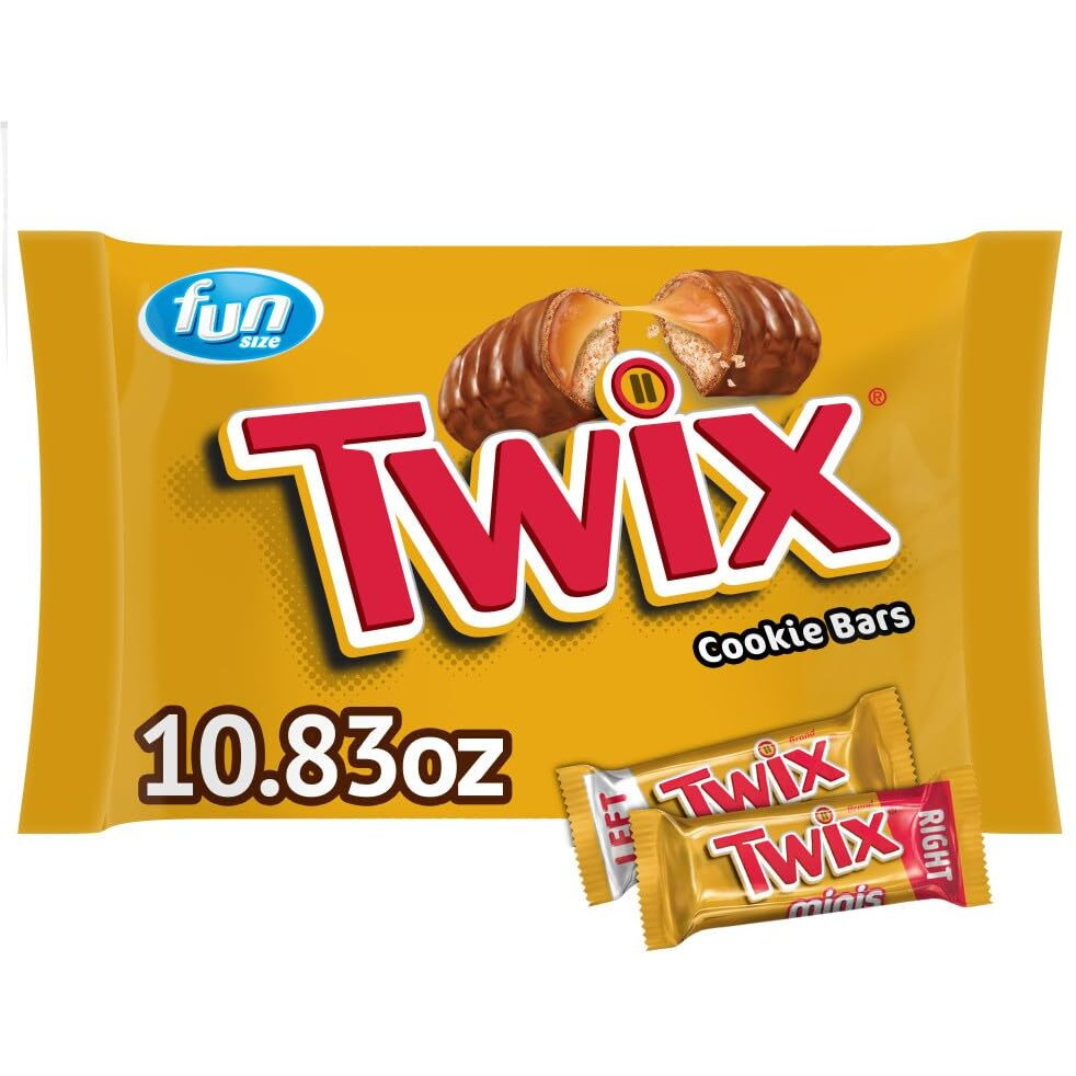Twix Fun Size Caramel Cookie Chocolate Candy Bars - 10.83 Oz Bulk Candy Bag
