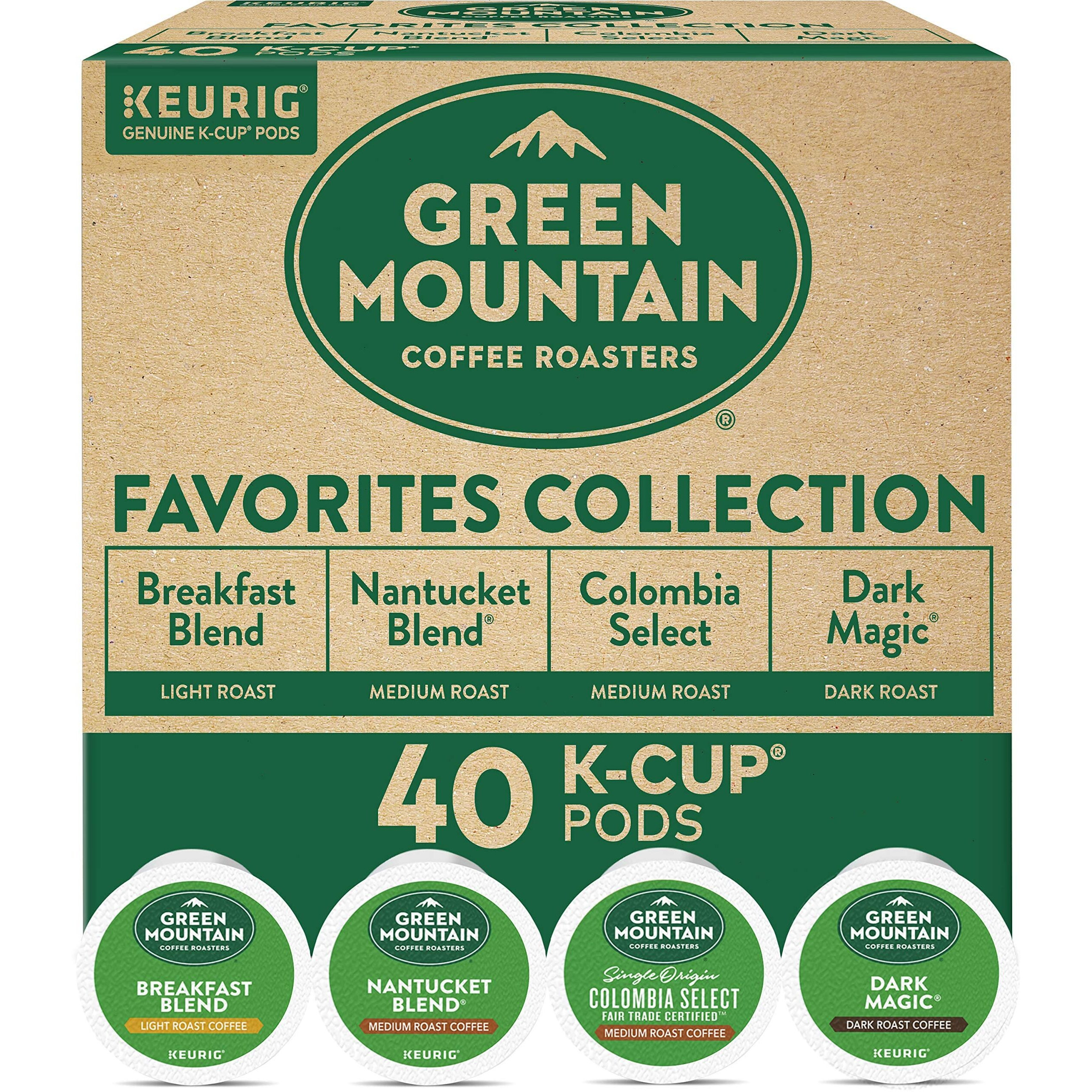 Keurig Green Mountain Coffee Roaster Coffee Roasters Favorites Collection, Single-Serve Coffee K-Cup Pods, Variety, 40 Count