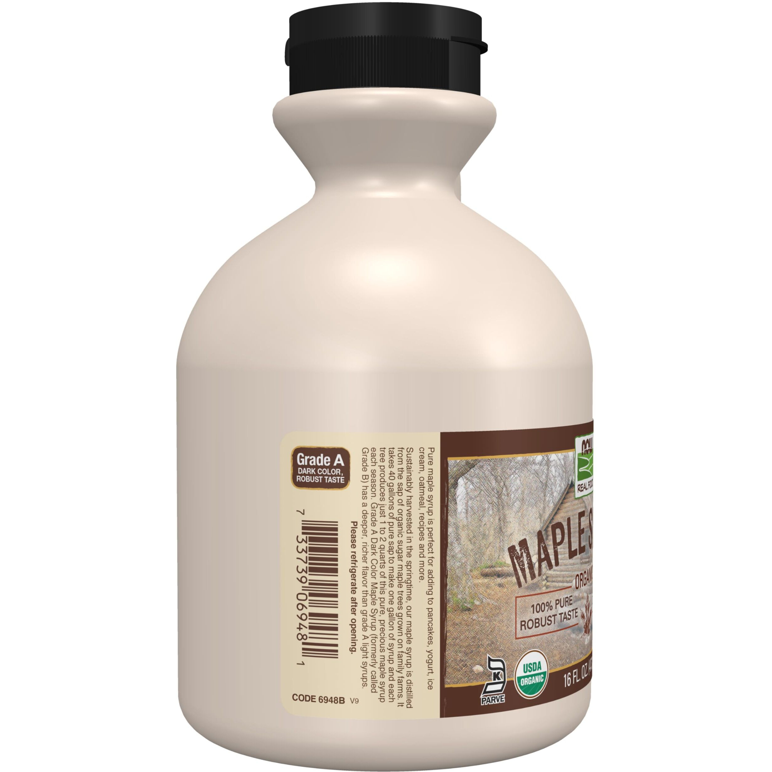 Now Foods, Certified Organic Maple Syrup, Grade A Dark Color, Certified Non-Gmo, Pure, Robust Taste, 16-Ounce