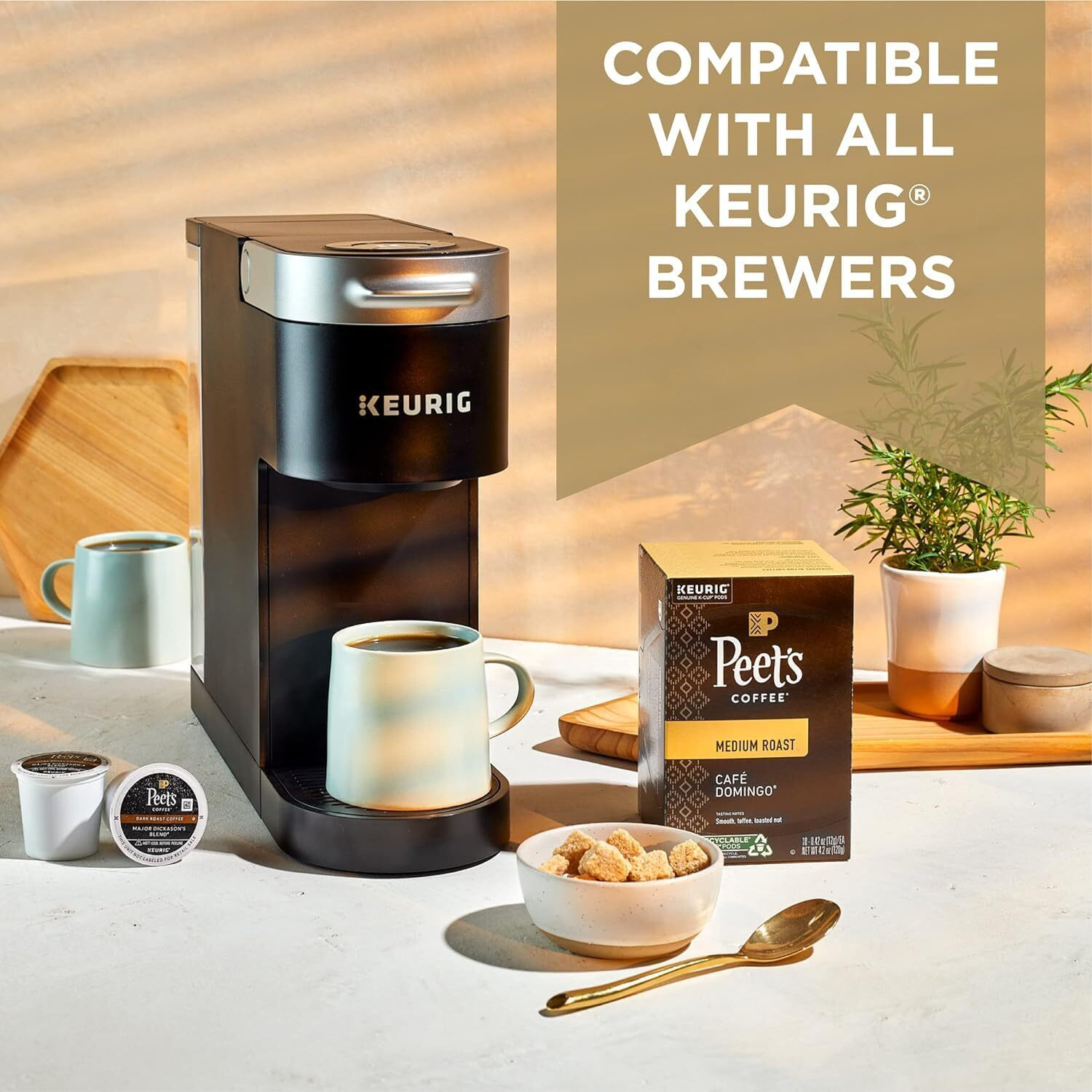 Peet's Coffee, Dark Roast K-Cup Pods For Keurig Brewers - Single Origin Sumatra 32 Count (1 Box Of 32 K-Cup Pods) Packaging May Vary