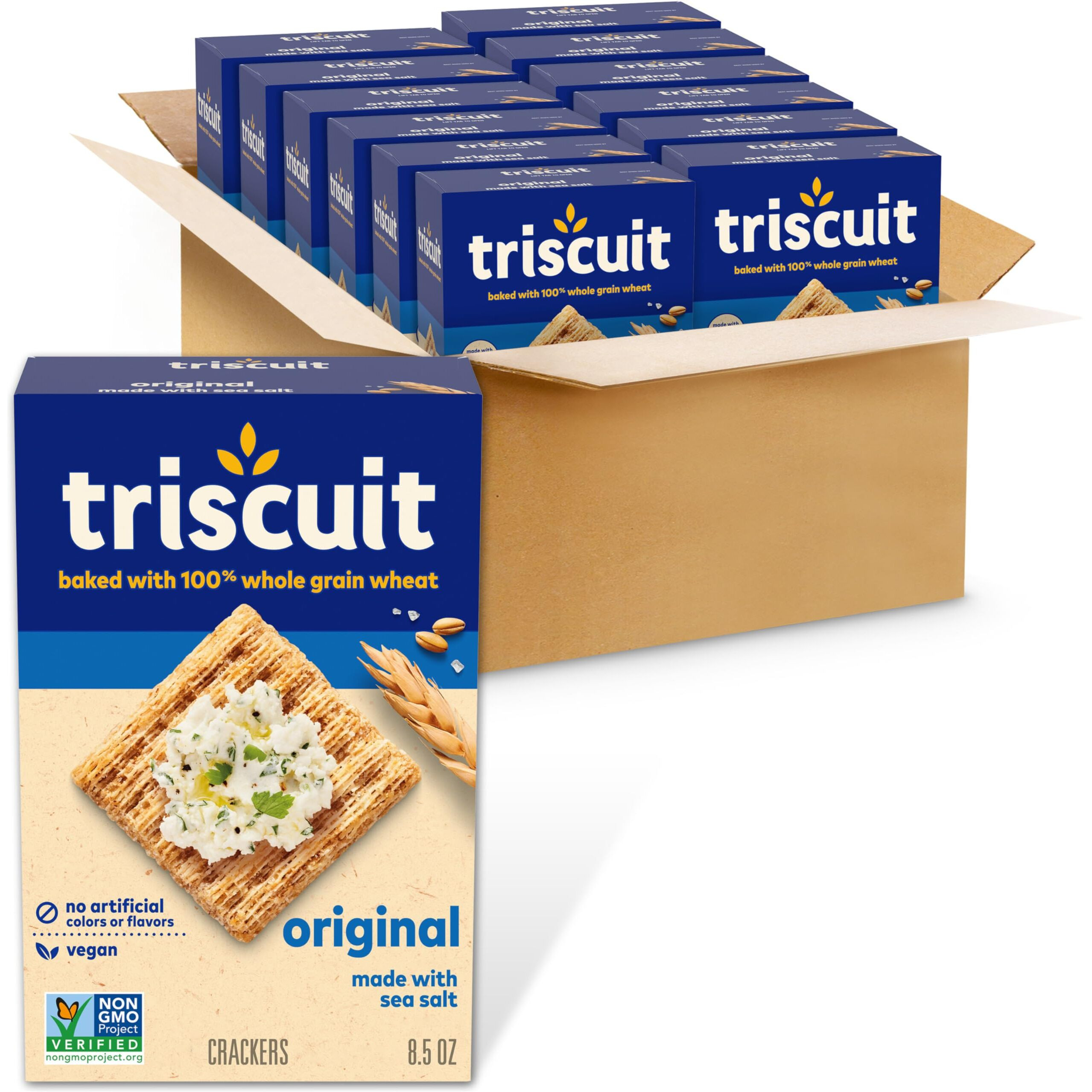 Triscuit Original Whole Grain Wheat Crackers, 12 - 8.5 Oz Boxes
