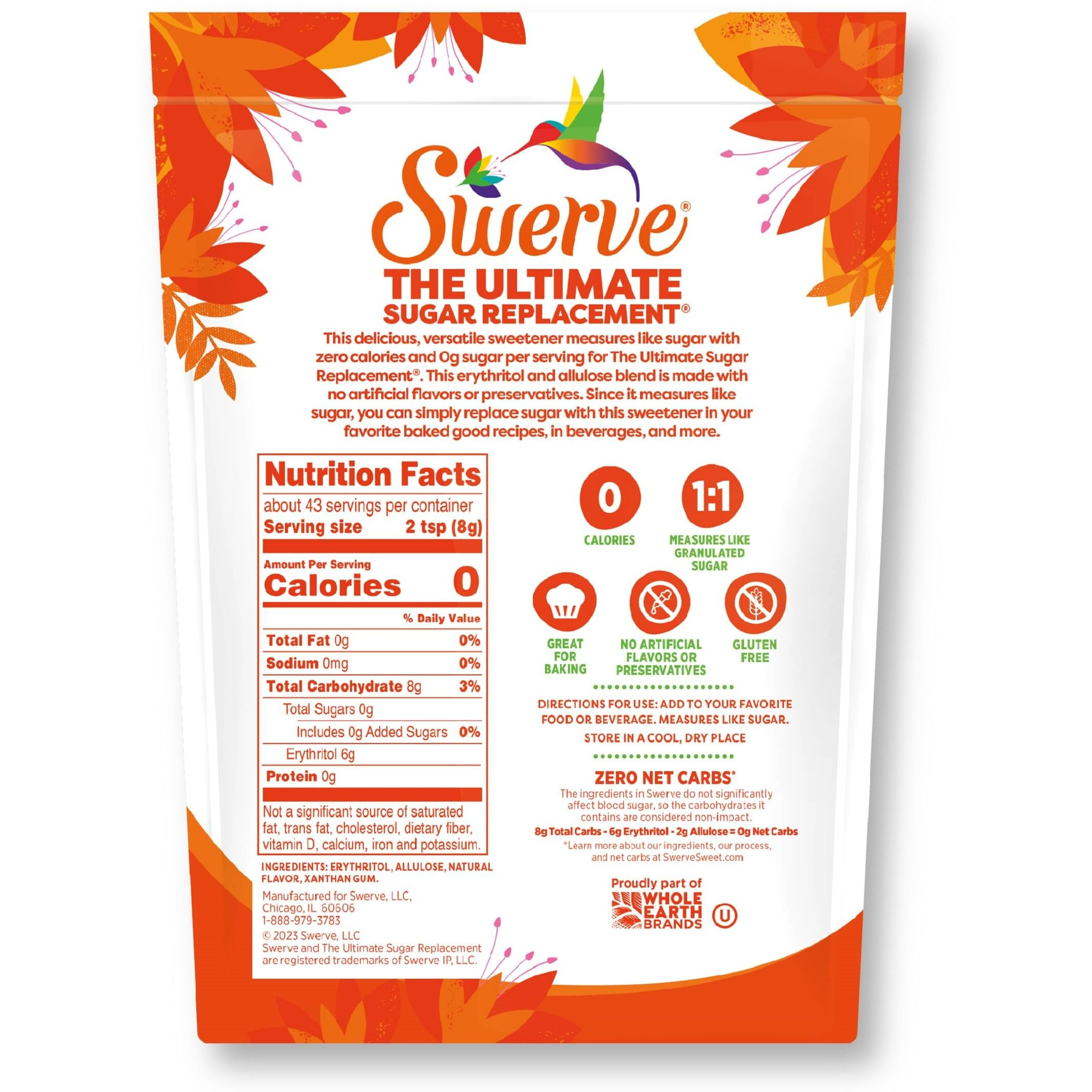 Swerve Sweetener Granular And Confectioners Baker's Bundle - Sugar Substitute, Zero Calorie, Keto Friendly, Zero Sugar, Non-Glycemic, 12Oz (2 Pack)