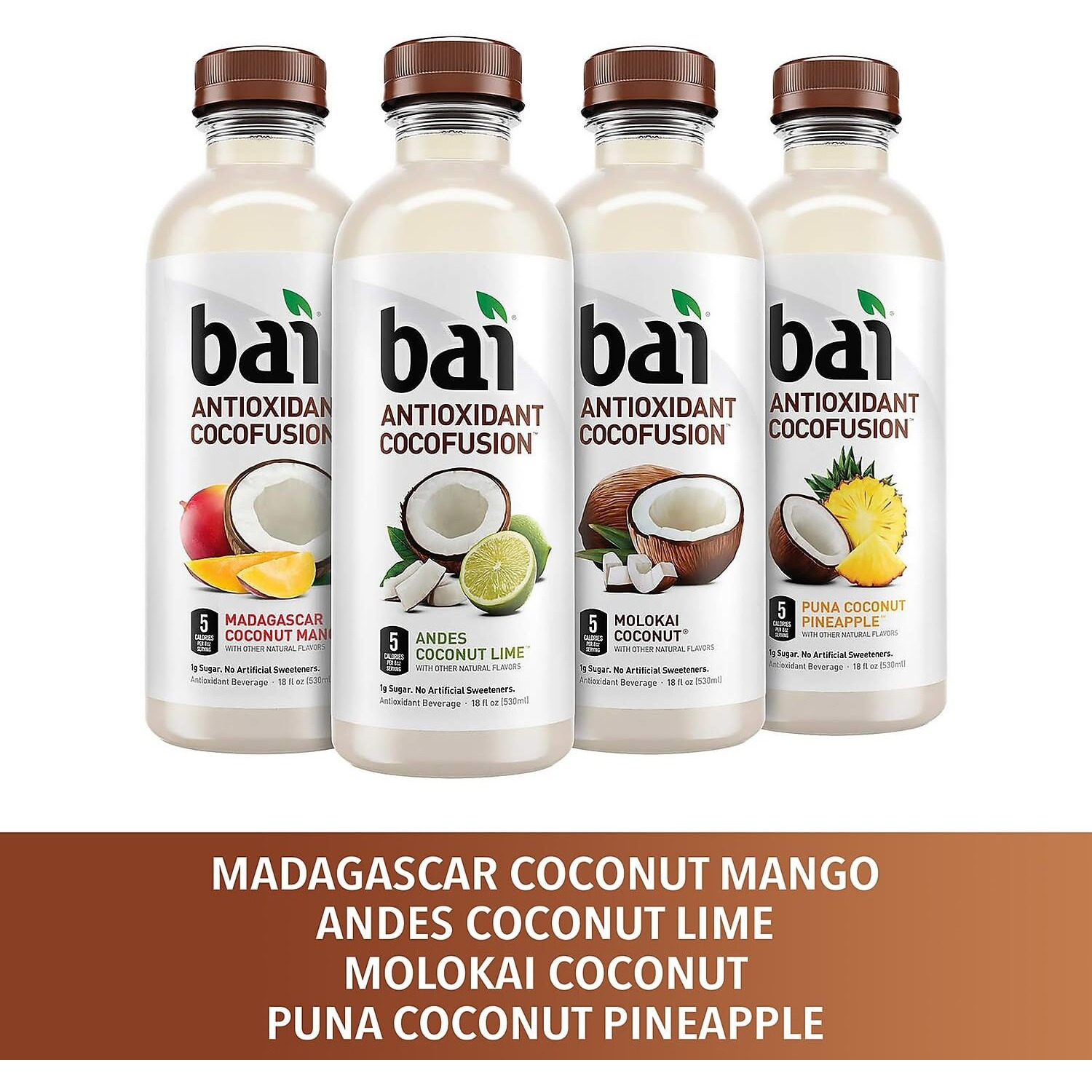 Bai Coco Volcanic Antioxidant Beverage Variety Pack (Pack Of 1) 18 Fl Oz, 270 Fluid Ounce