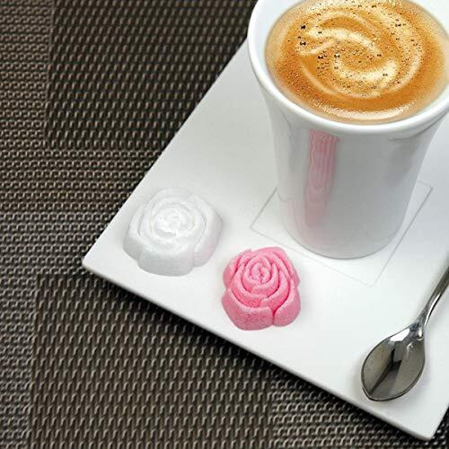 Canasuc Paris, L' Envie En Rose Pur Sucre De Canne,"&quotWindow Gift Box"" Of 36 Assorted French Molded Rose Sugar Pieces, White & Rose, 3.35 Oz