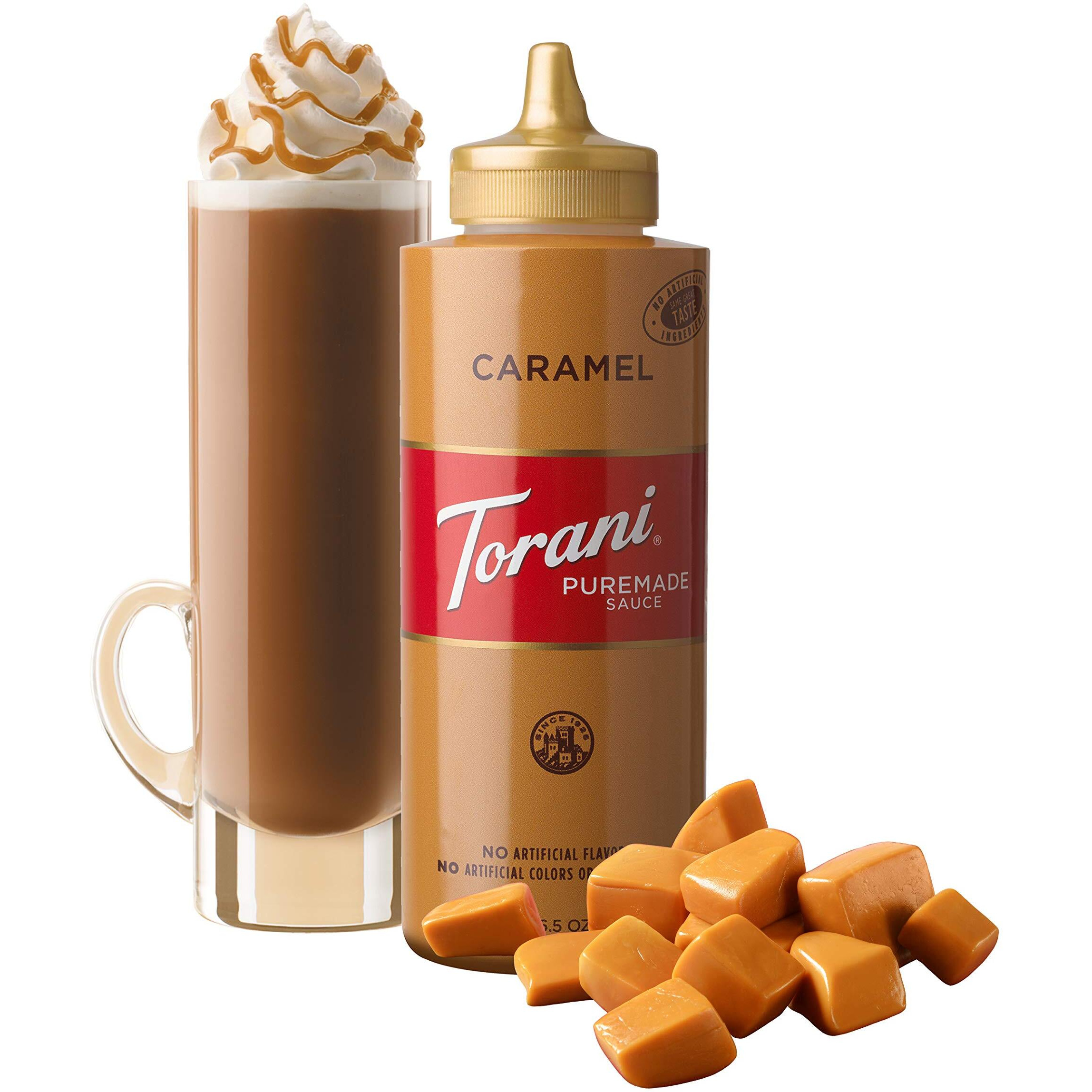 Torani Puremade Sauce, Caramel, 16.5 Ounces(Pack Of 4)