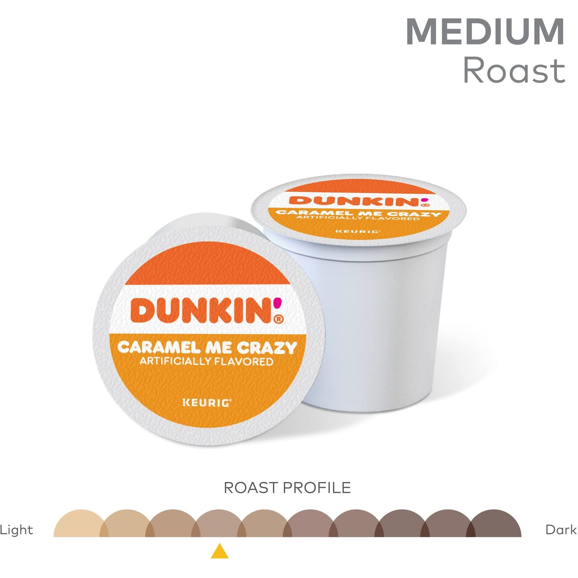 Dunkin' Caramel Me Crazy Flavored Coffee, 88 Keurig K-Cup Pods