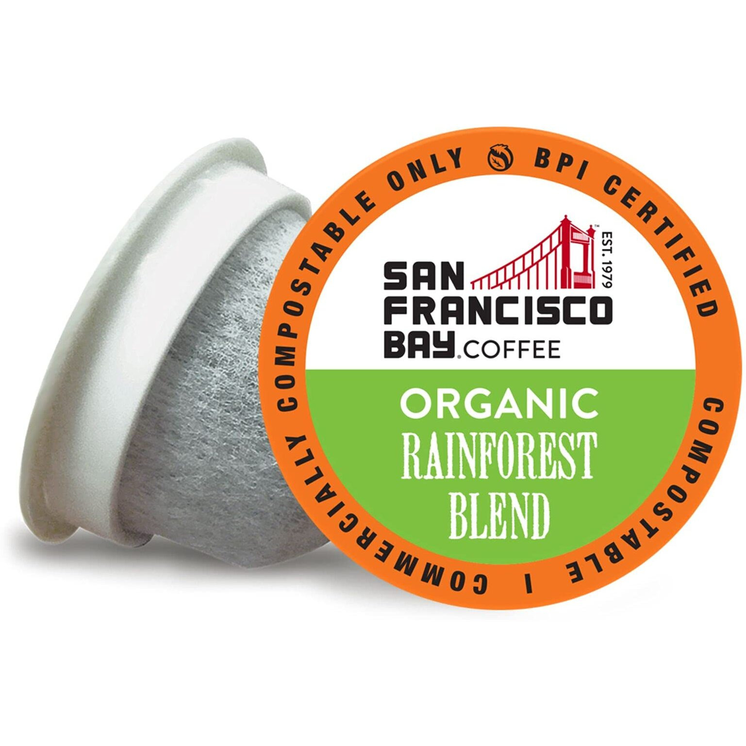 San Francisco Bay Compostable Coffee Pods - Organic Rainforest Blend (36 Ct) K Cup Compatible Including Keurig 2.0, Medium Dark Roast