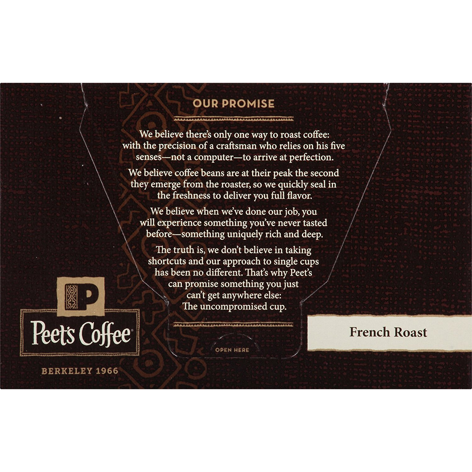Peets Coffee French Roast K-Cup Coffee Pods For Keurig Brewers, Dark Roast,10 Count (Pack Of 6)