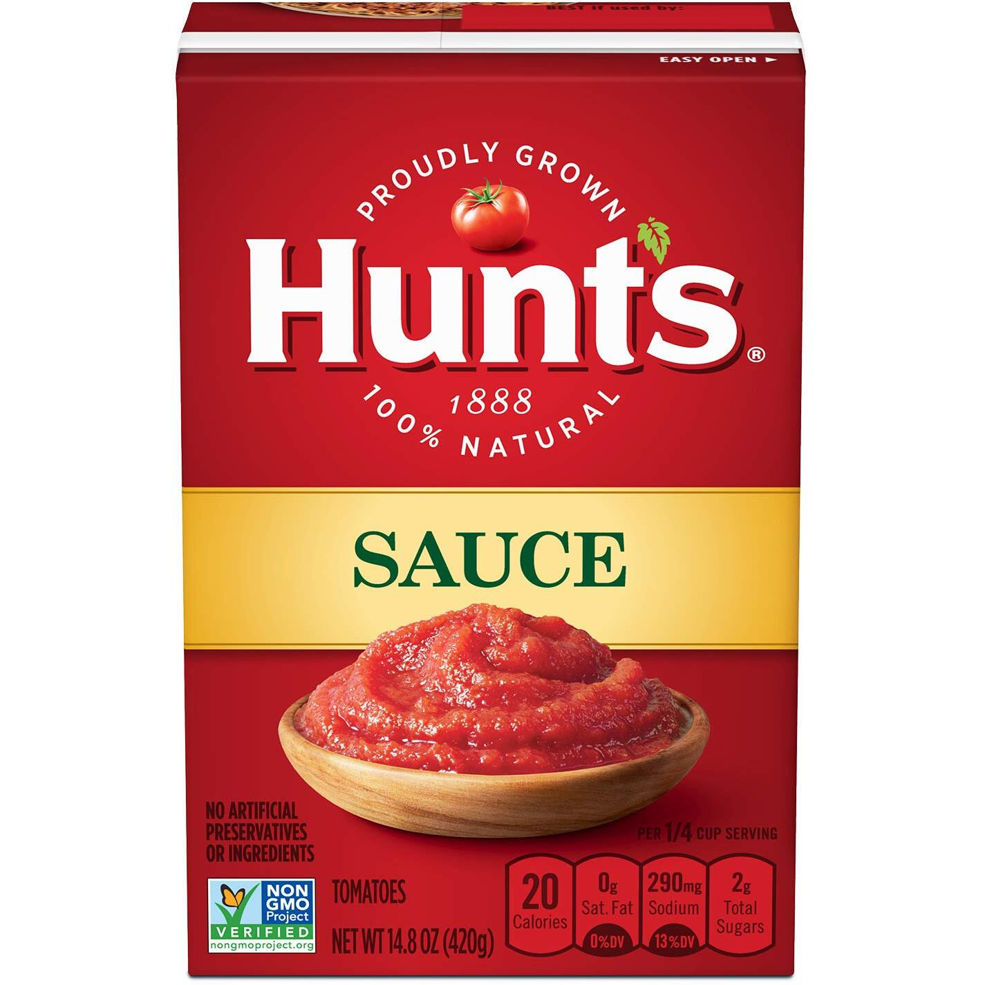 Hunt's Tomato Sauce Carton, 14.8 Oz, 12 Pack