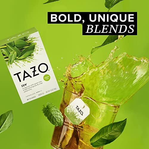 Tazo Tea Bags, Green Tea, Zen, 20 Count (Pack Of 6)