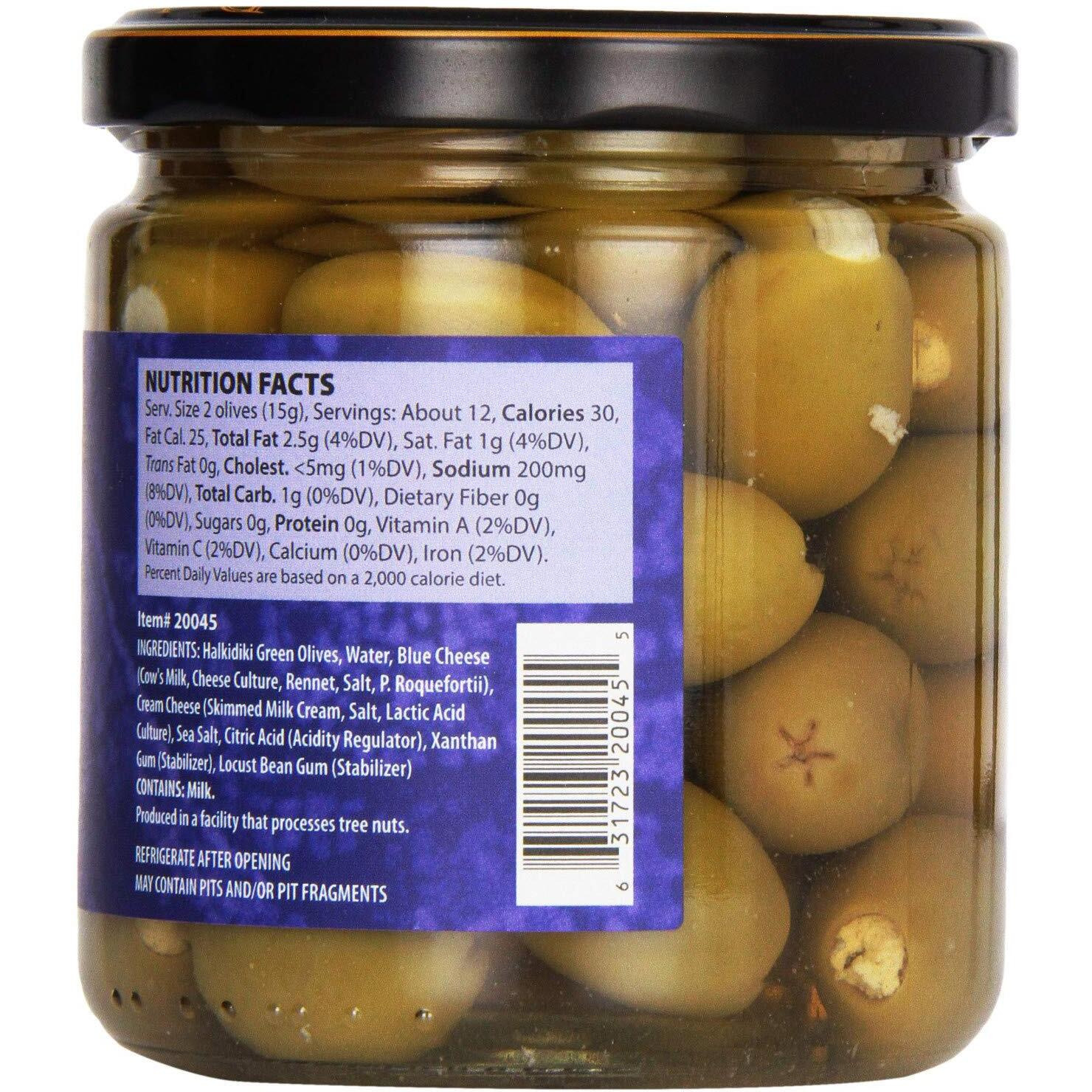 Divina Olives Stuffed With Blue Cheese In Brine, 7.8 Oz Jars (Pack Of 3)
