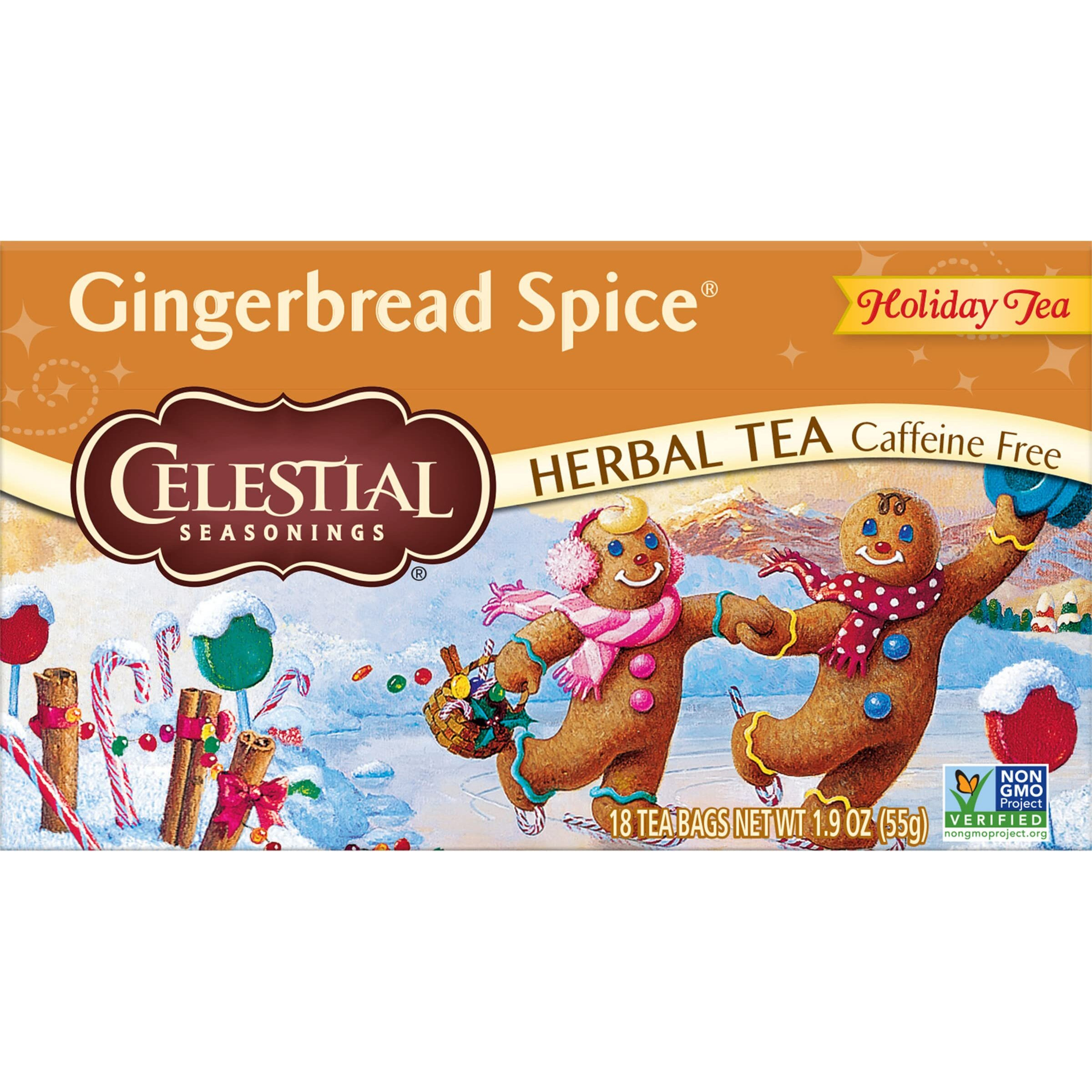 Celestial Seasonings Herbal Tea, Gingerbread Spice, 18 Tea Bags (Pack Of 6)