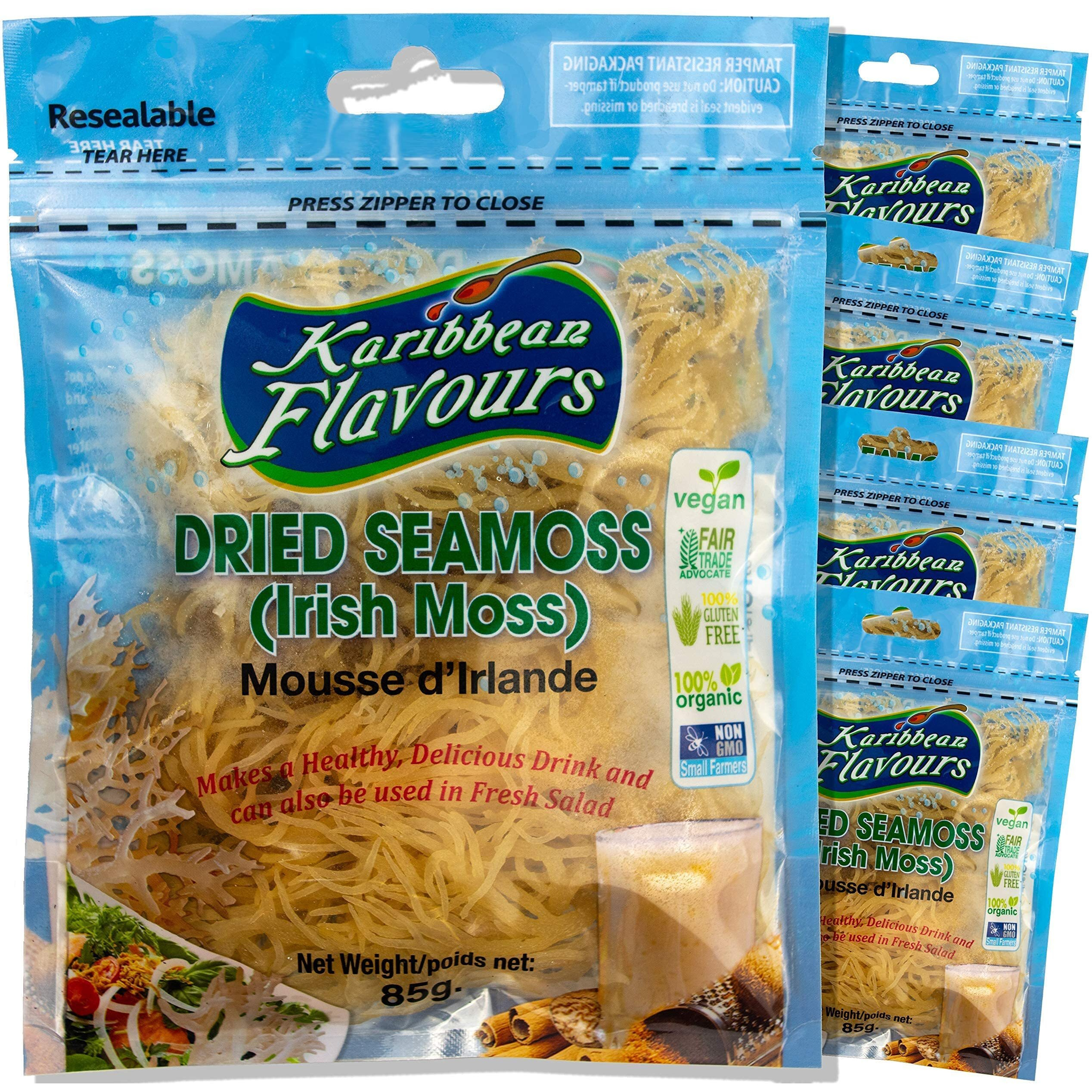 Dried Sea Moss (3 Oz (Pack Of 5)) - Caribbean Superfood - Wildcrafted Seedstock - Ethically Harvested - Makes Over 10 Quarts Gel