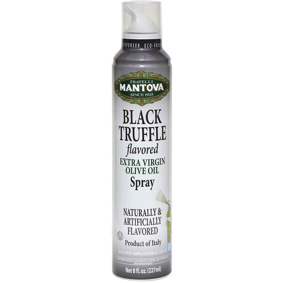 Mantova Extra Virgin Olive Oil Spray Truffle Flavored 8 Oz. Spray Bottle - Manage Oil Amount - Great For Salads & Cooking