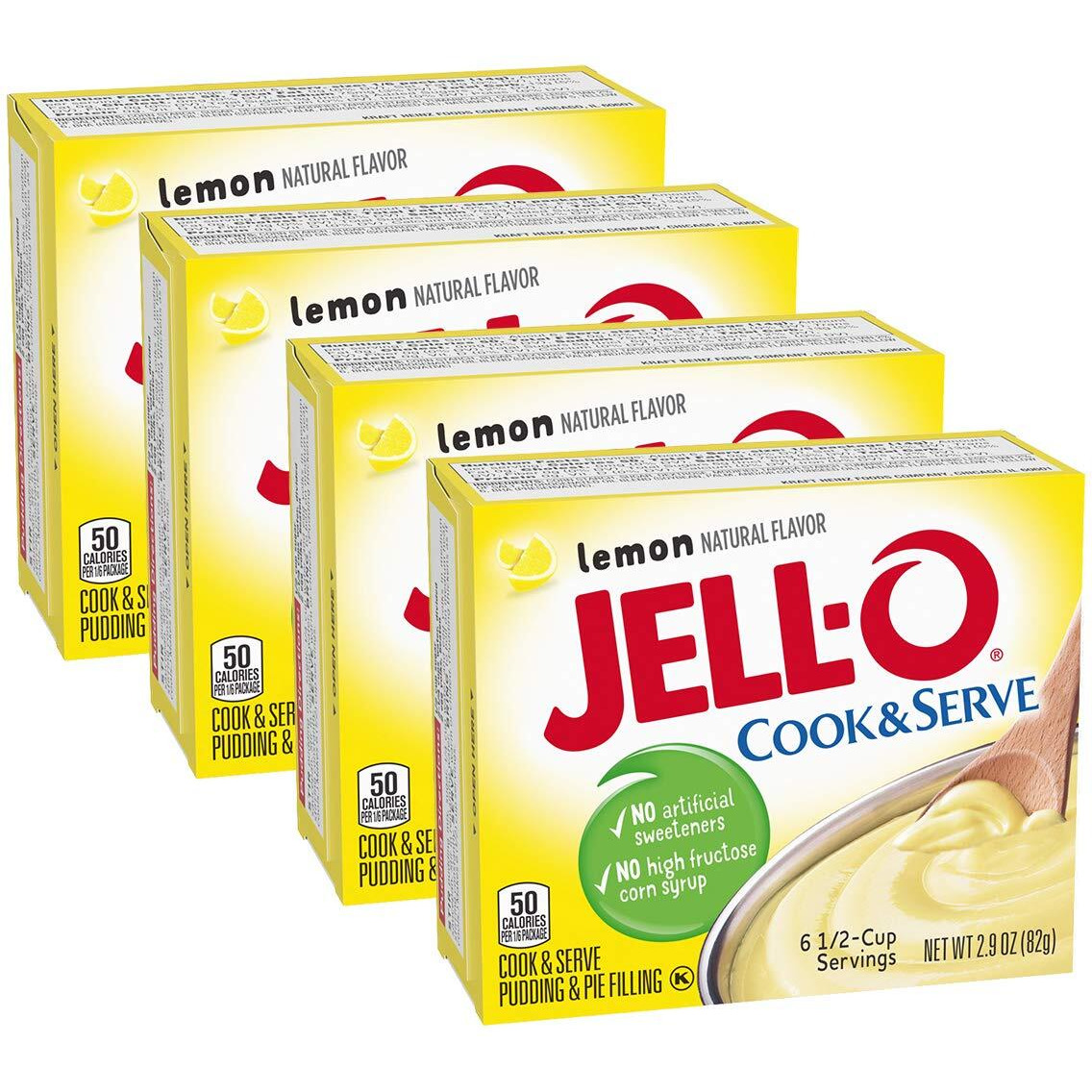 Jell-O, Cook & Serve, Pudding & Pie Filling, Lemon,2.9 Ounce (Pack Of 4)