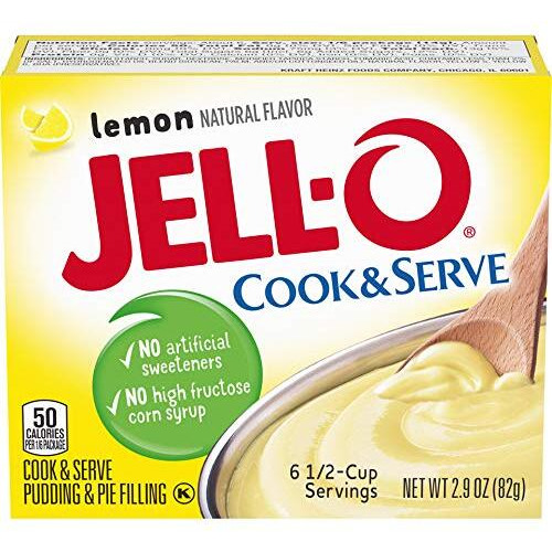 Jell-O, Cook & Serve, Pudding & Pie Filling, Lemon,2.9 Ounce (Pack Of 4)