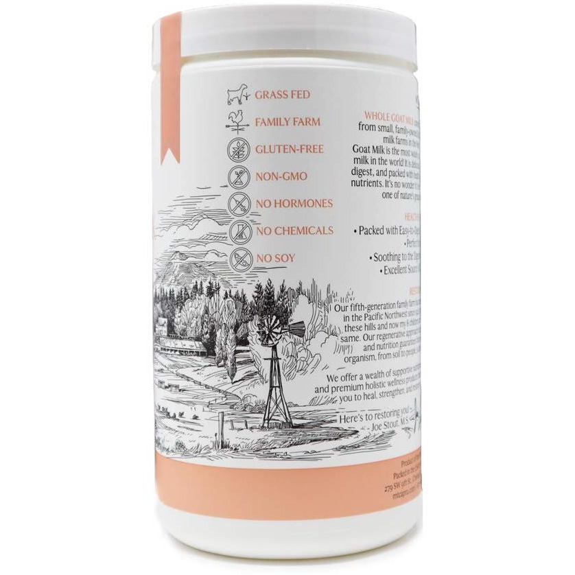 Whole Goat Milk By Mt. Capra | A Whole Goat Milk Powder From Non-Gmo, Grass-Fed Goats, Creamy, Great Tasting, Easy To Digest, A2 Milk - 1 Pound