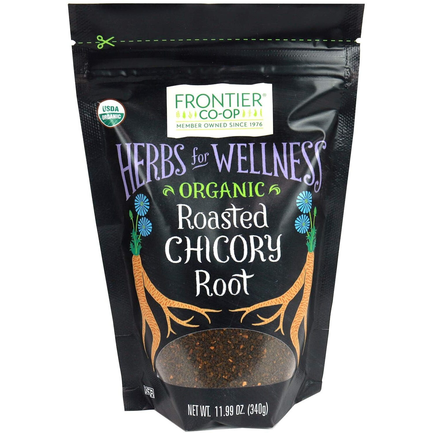 Frontier Co-Op Organic Roasted Chicory Root Granules 11.99Oz