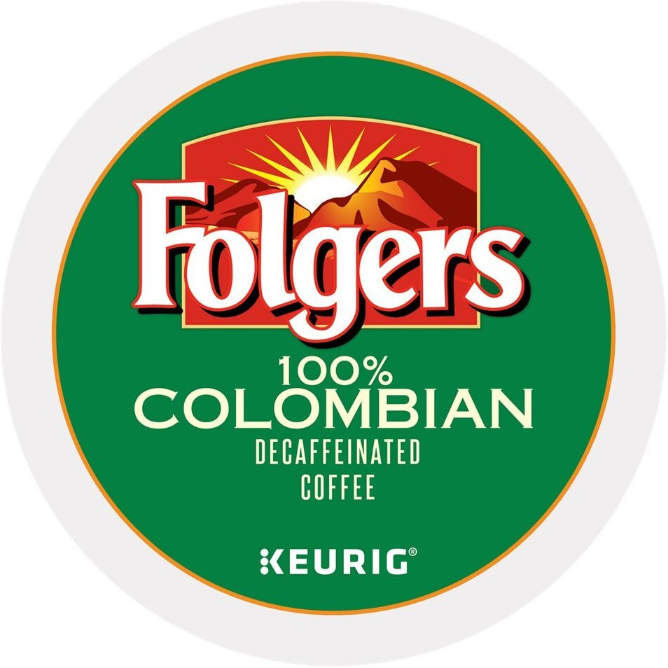 Folgers 100 Percent Colombian Decaf K-Cups For Keurig Brewers, 24 Count
