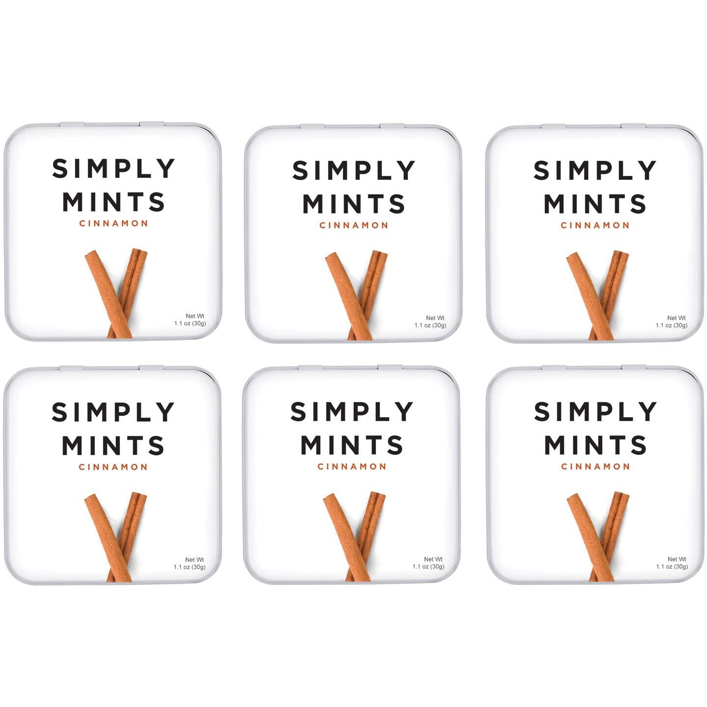 Simply Gum Breath Mints (Cinnamon, 1.1 Ounce (Pack Of 6))