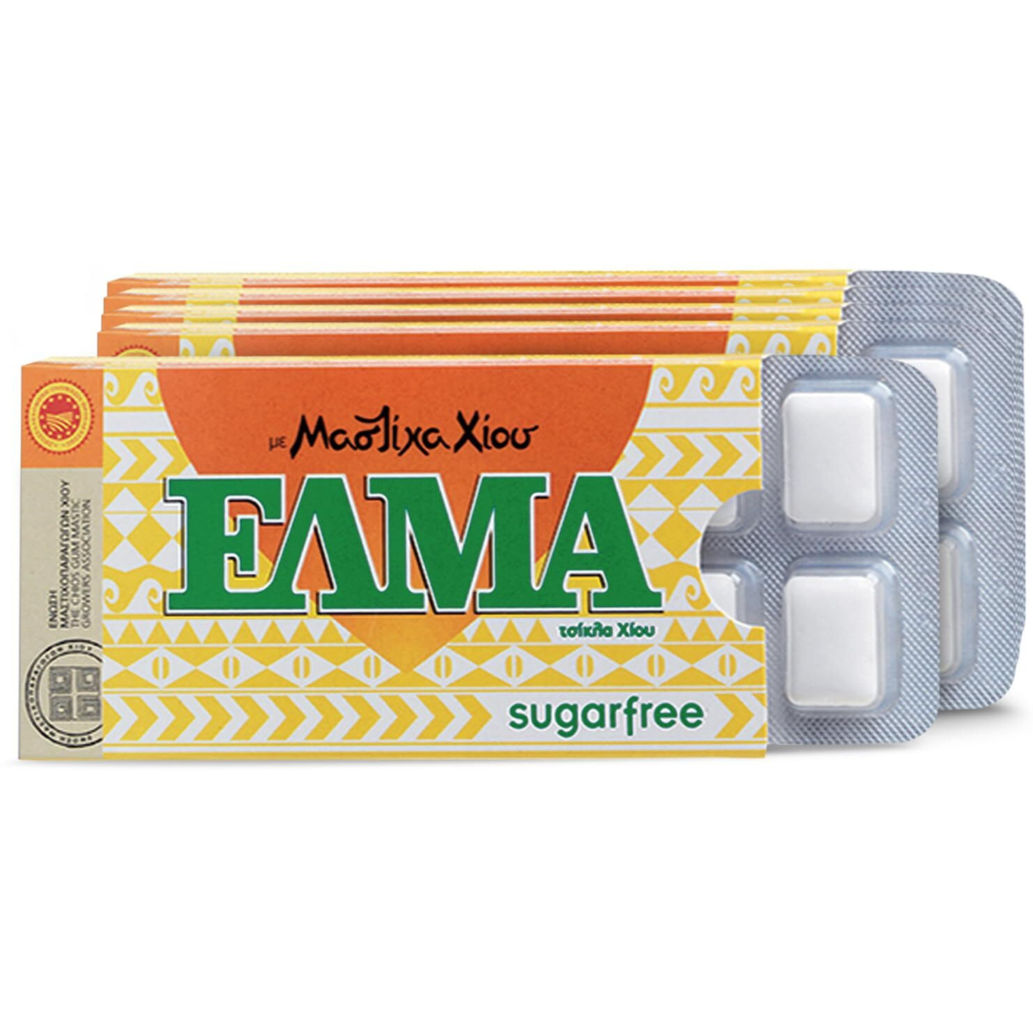 Supersmart - Mastic Gum Chewing Gum Elma - Chios Greek Gum - Natural Oral Hygiene - Sugar Free - Menthol Taste With Xylitol | Gmo & Gluten Free - 5X10 Gums