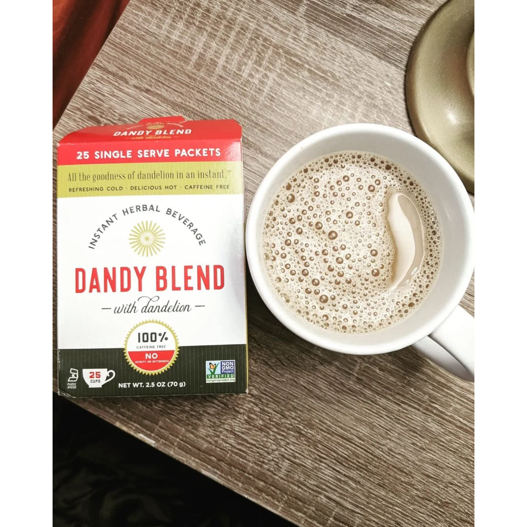 25 Individual Servings Of Original Dandy Blend Instant Herbal Beverage With Dandelion, 2.5 Oz Box