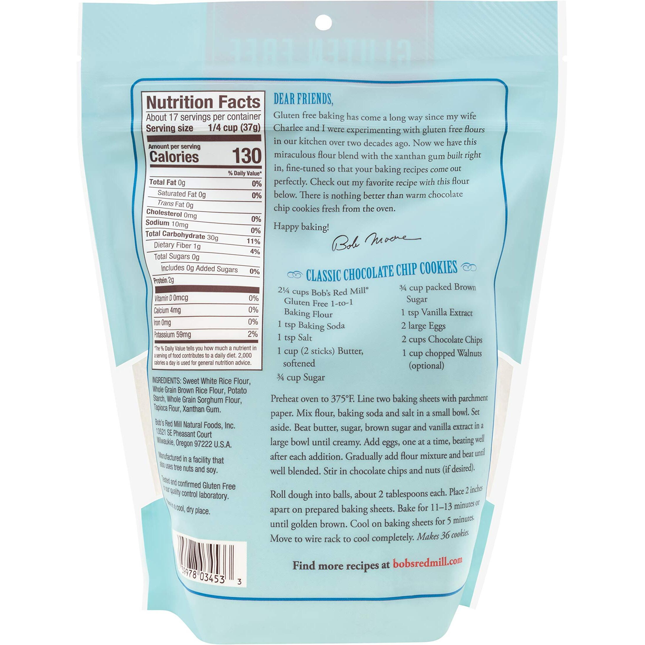 Bob's Red Mill Gluten Free 1-To-1 Baking Flour, 22 Ounce (Pack Of 4)