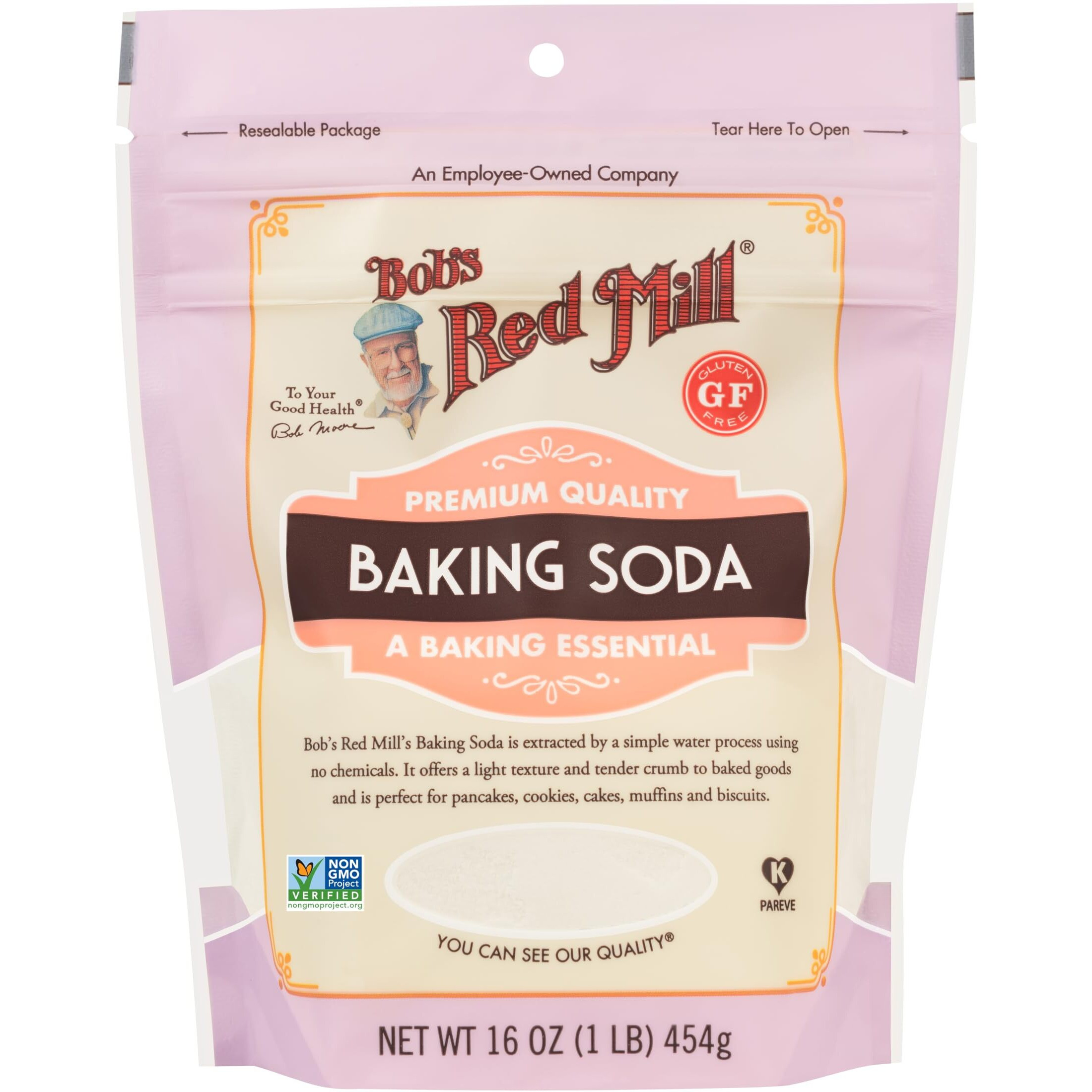 Bob's Red Mill Baking Soda - 1 Pound (Pack Of 4), Non Gmo, Gluten Free, Vegan, Kosher, Paleo Friendly