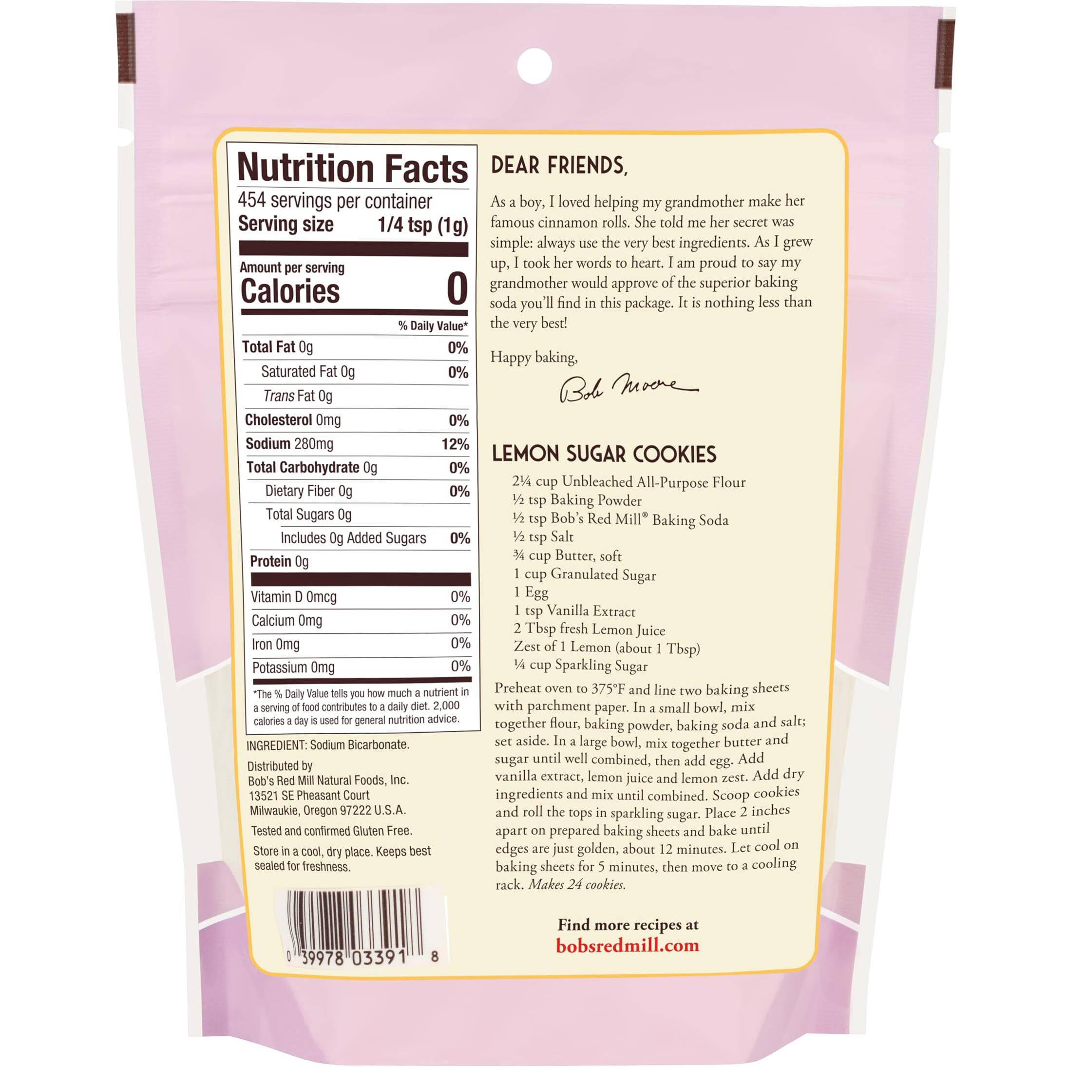 Bob's Red Mill Baking Soda - 1 Pound (Pack Of 4), Non Gmo, Gluten Free, Vegan, Kosher, Paleo Friendly