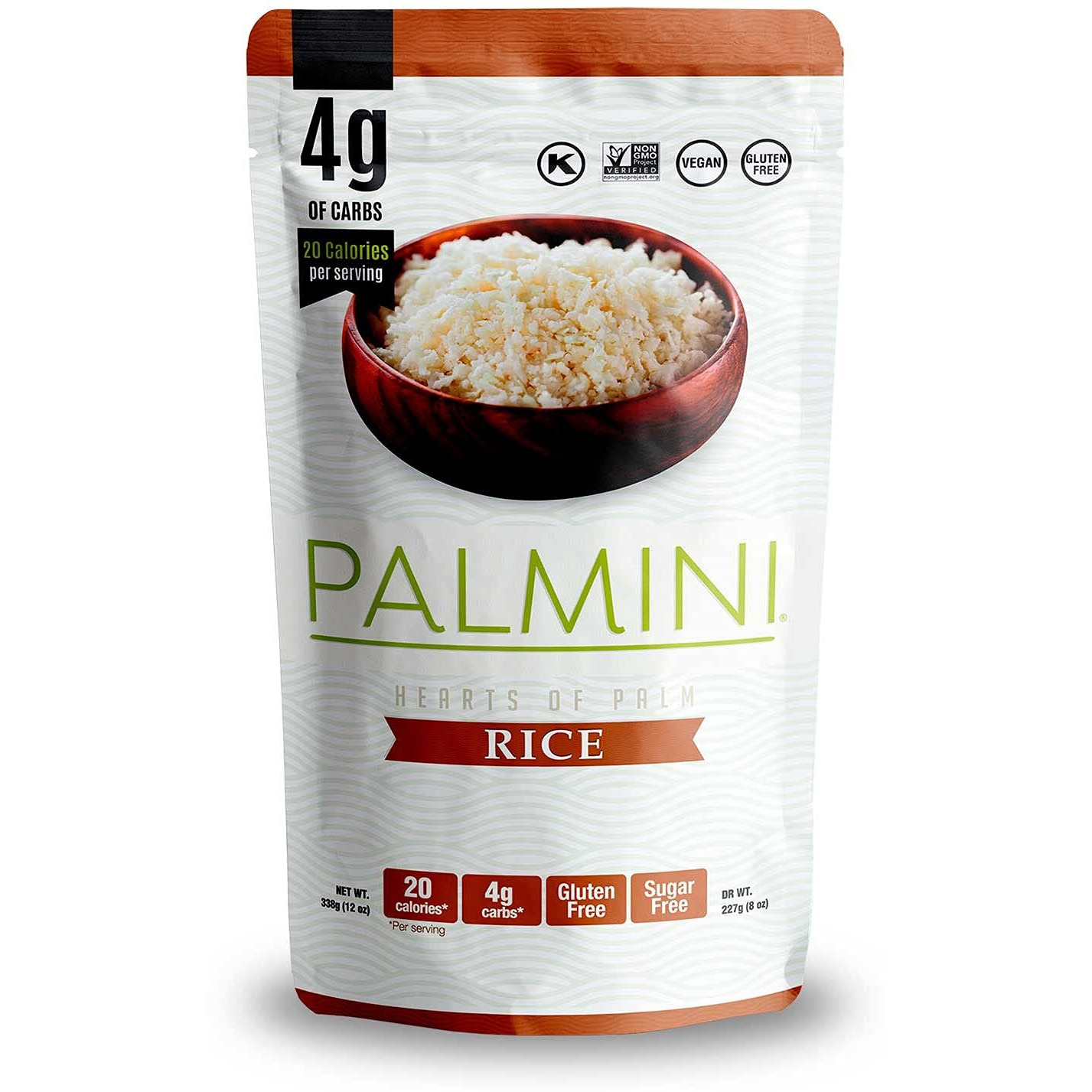 Palmini Rice | Low-Carb, Low-Calorie Hearts Of Palm Rice | Keto, Gluten Free, Vegan, Non-Gmo | As Seen On Shark Tank | (12 Ounces Pouches - Pack Of 6)