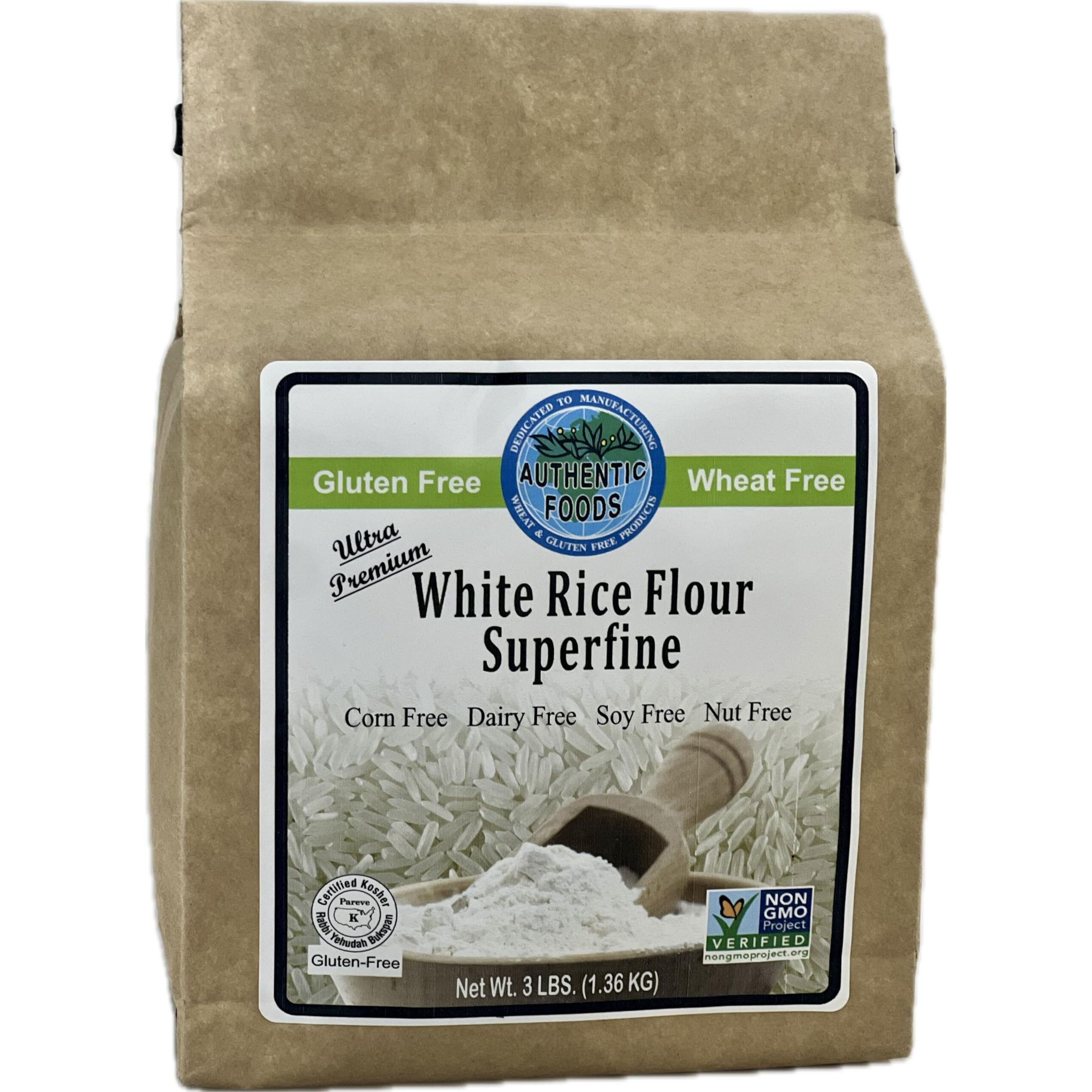 Authentic Foods Superfine White Rice Flour - 3Lb