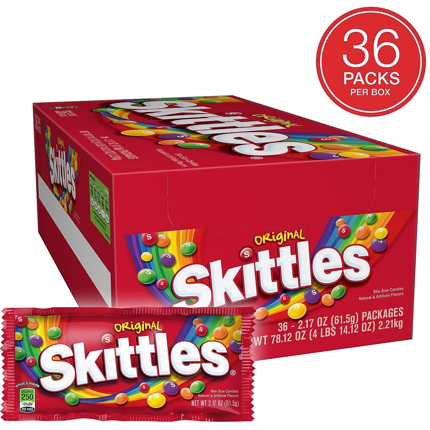 Skittles Original Candy 2.17-Ounce 36 Individual Packs