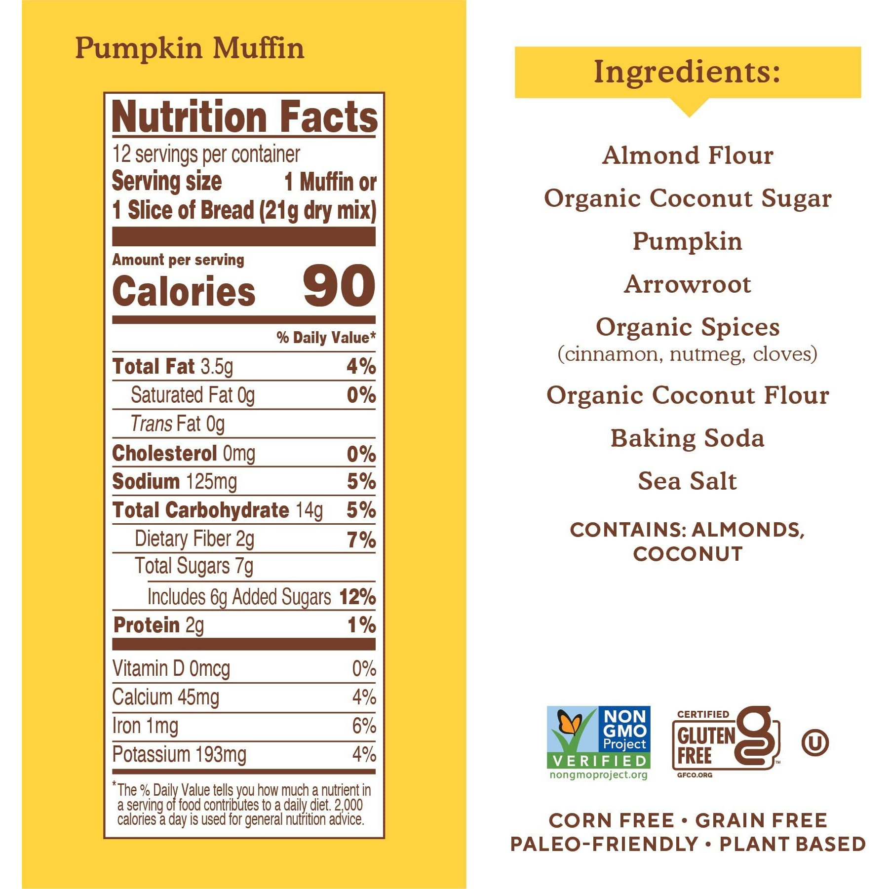 Simple Mills Almond Flour Baking Mix, Pumpkin Muffin & Bread Mix - Gluten Free, Plant Based, Paleo Friendly, 9 Ounce (Pack Of 3)