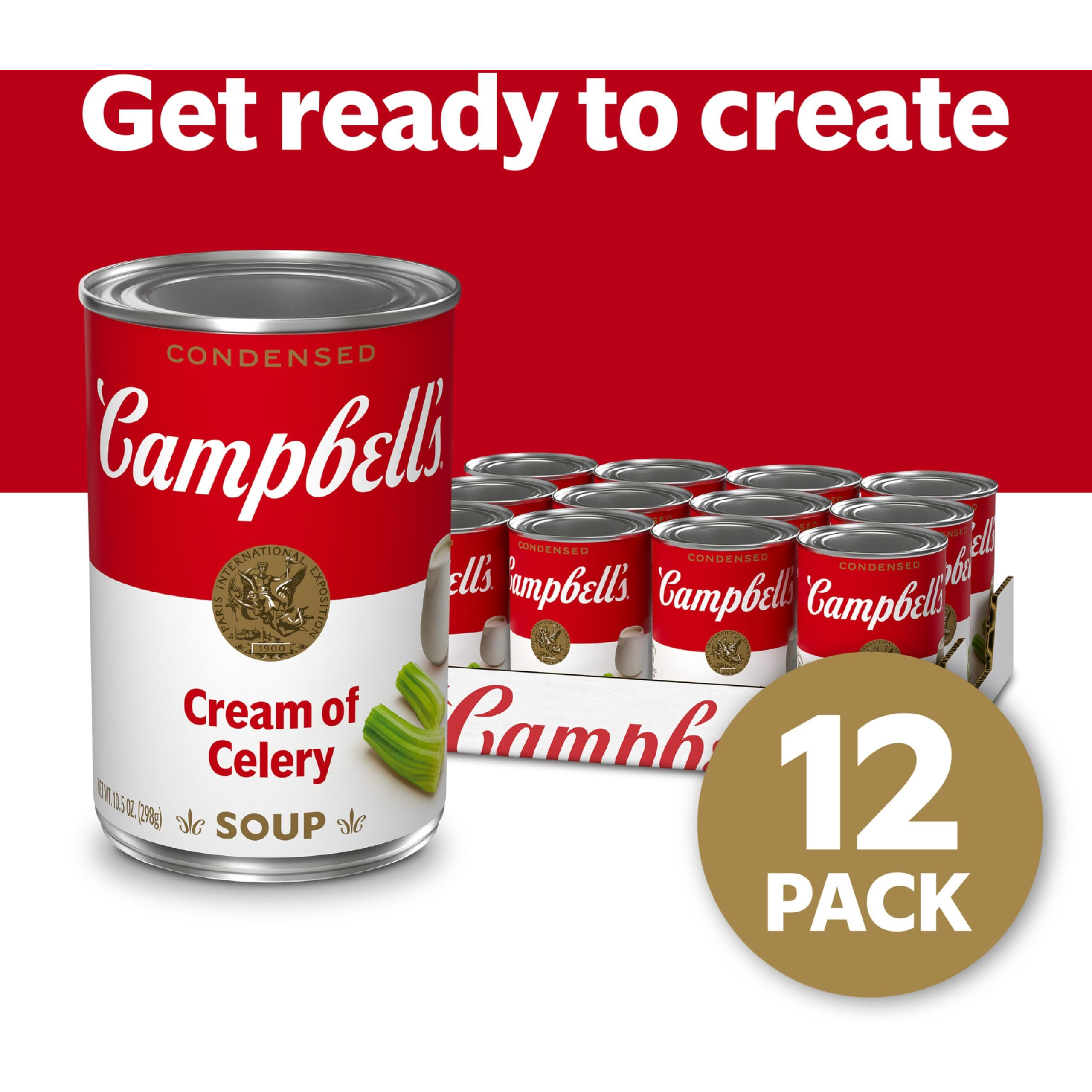 Campbell's Condensed Cream Of Celery Soup, 10.5 Ounce Can (Pack Of 12)