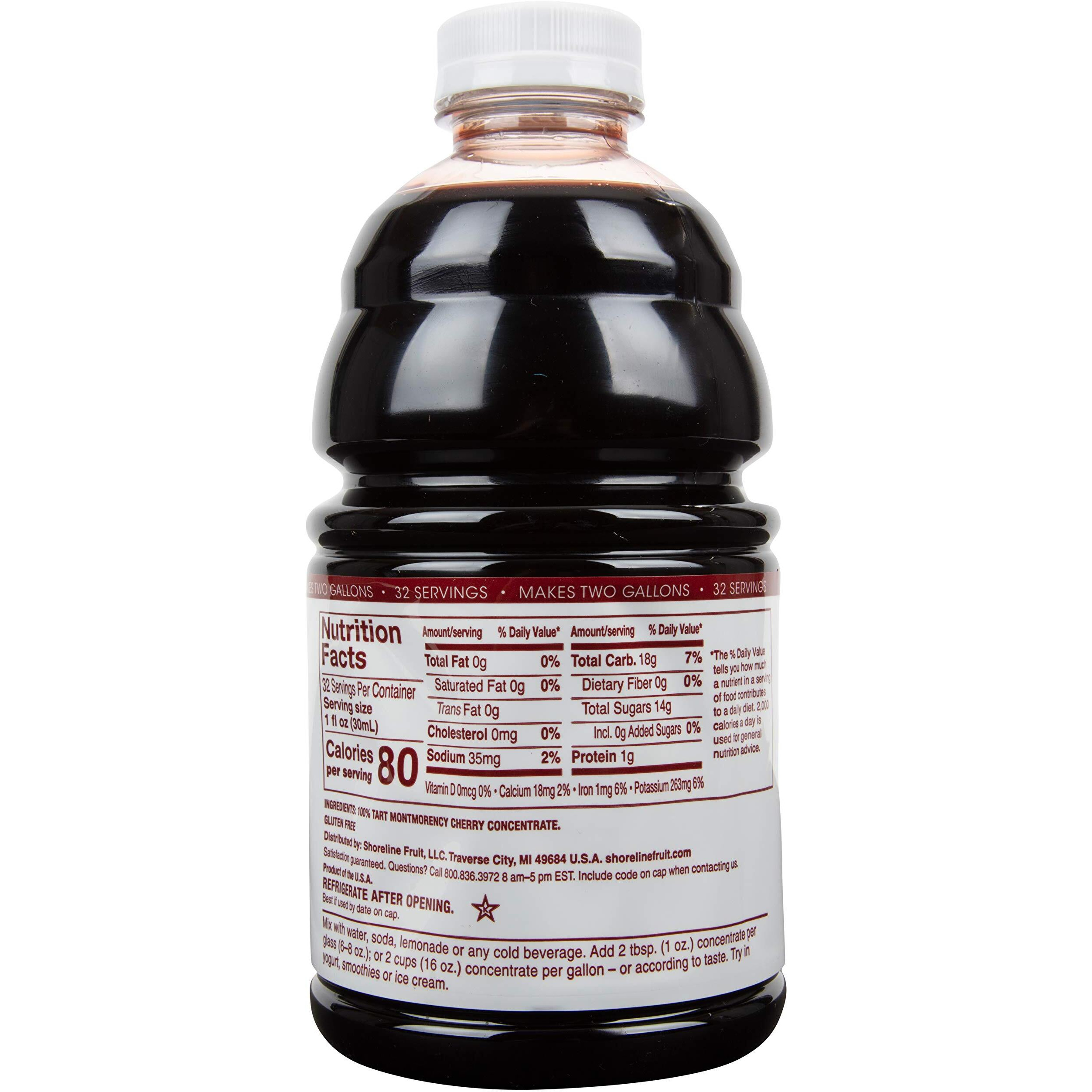 Cherry Bay Orchards Tart Cherry Concentrate - Natural Juice To Promote Healthy Sleep, 32Oz Bottle