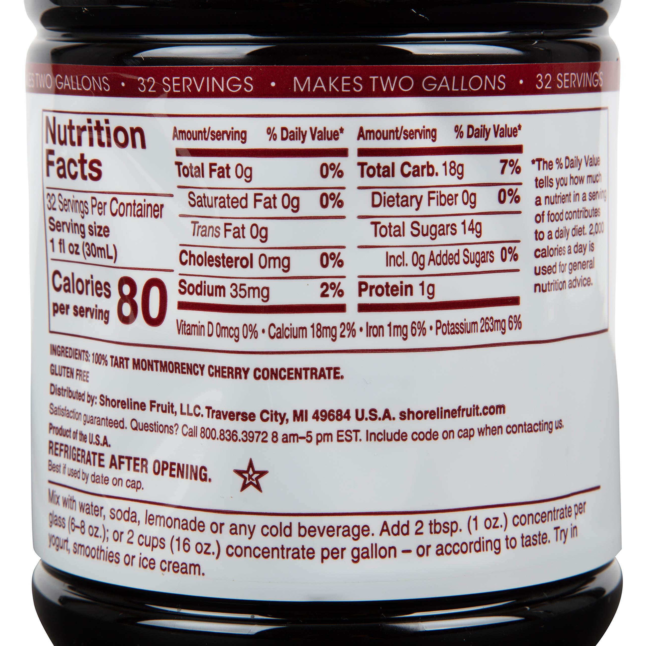 Cherry Bay Orchards Tart Cherry Concentrate - Natural Juice To Promote Healthy Sleep, 32Oz Bottle
