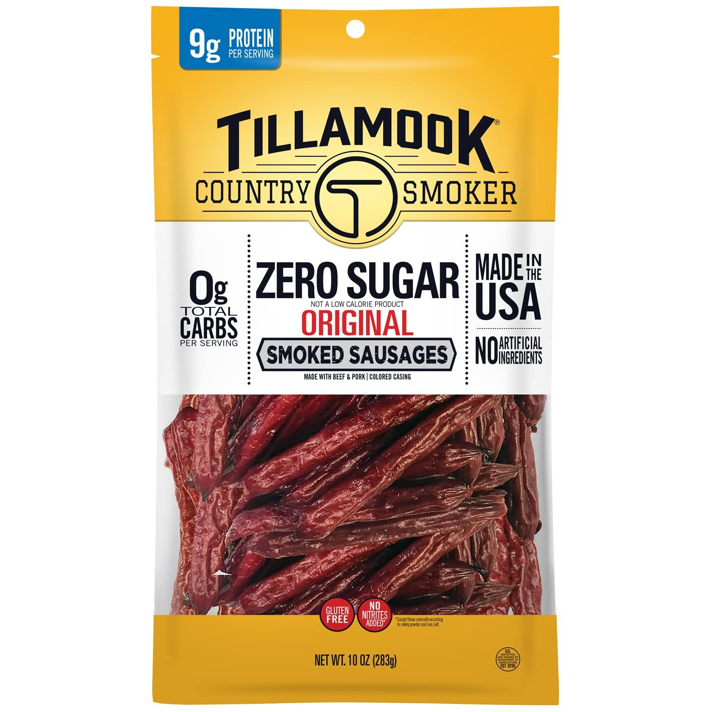Tillamook Country Smoker Keto Friendly Zero Sugar Smoked Sausages, Original, 10 Ounce
