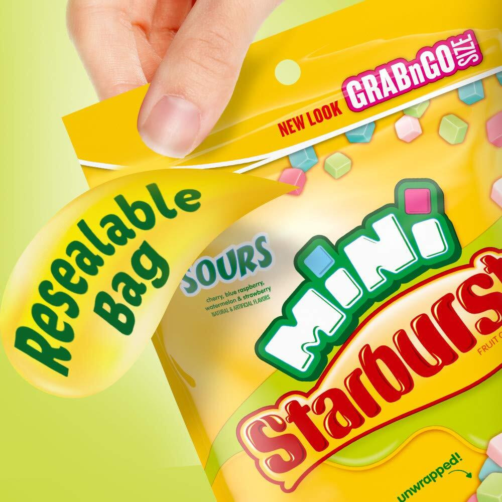 Starburst Minis Sours Candy Bag, 8.0 Ounce (Pack Of 8)