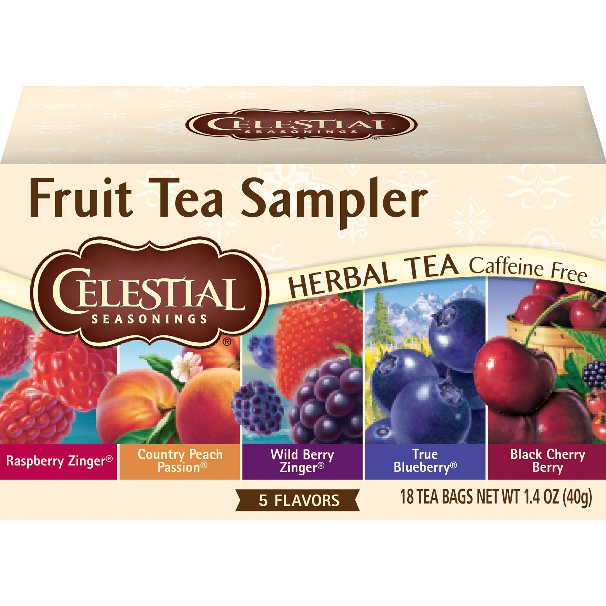 Celestial Seasonings Fruit Tea Sampler, 18 Count (Pack Of 2)