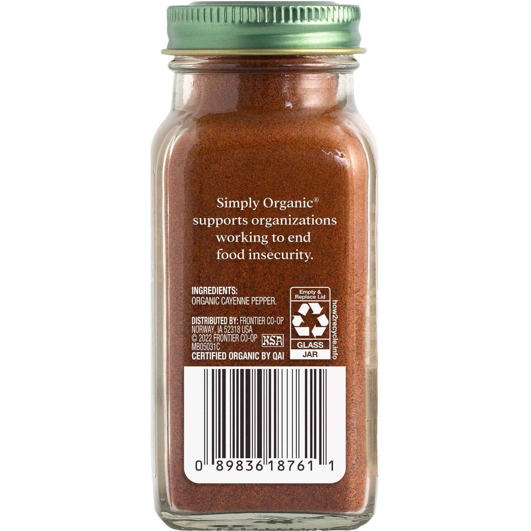 Simply Organic Cayenne Pepper, 2.89 Ounce, Pure, Organic Cayenne Peppers, No Gmo's, Kosher Certified