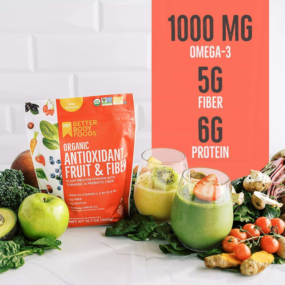 Betterbody Foods Organic Antioxidant Fruit And Fiber Superfood Blend, 12.7 Ounce, Powder