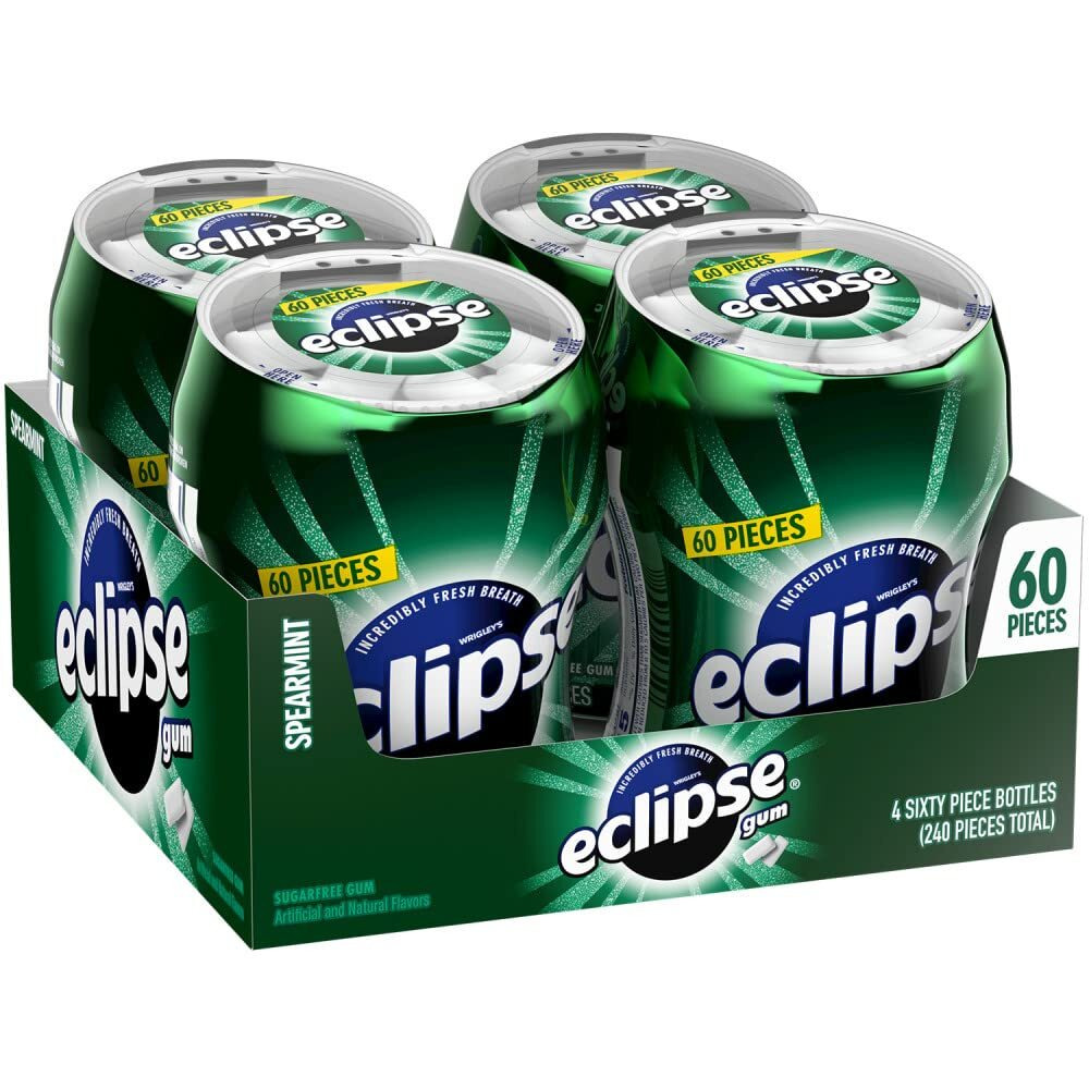 Eclipse Spearmint Sugarfree Gum, 60 Count (Pack Of 4)